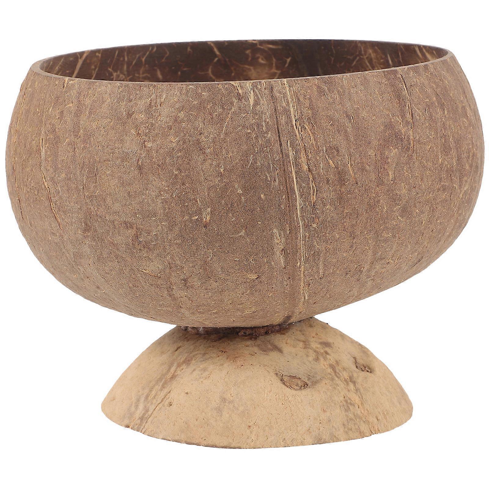 Natural Coconut Shell Bowl Set Decorative Salad and Food Storage Container 2pcs