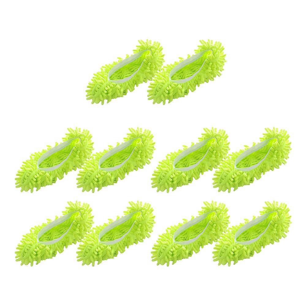 Microfiber Mop Shoes Ideal For Dusting And Mopping Tasks 22X9CM Suitable For Home Use Light Green 10Pack