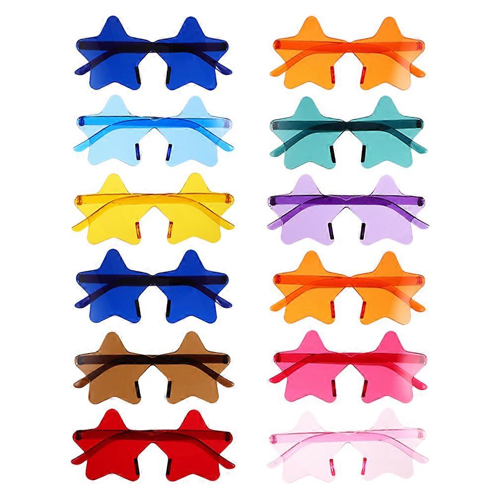 Here's a refined and engaging product description for your **12pcs Stylish Star Shaped Rimless Sunglasses**:
✨ **12pcs Stylish Star Shaped