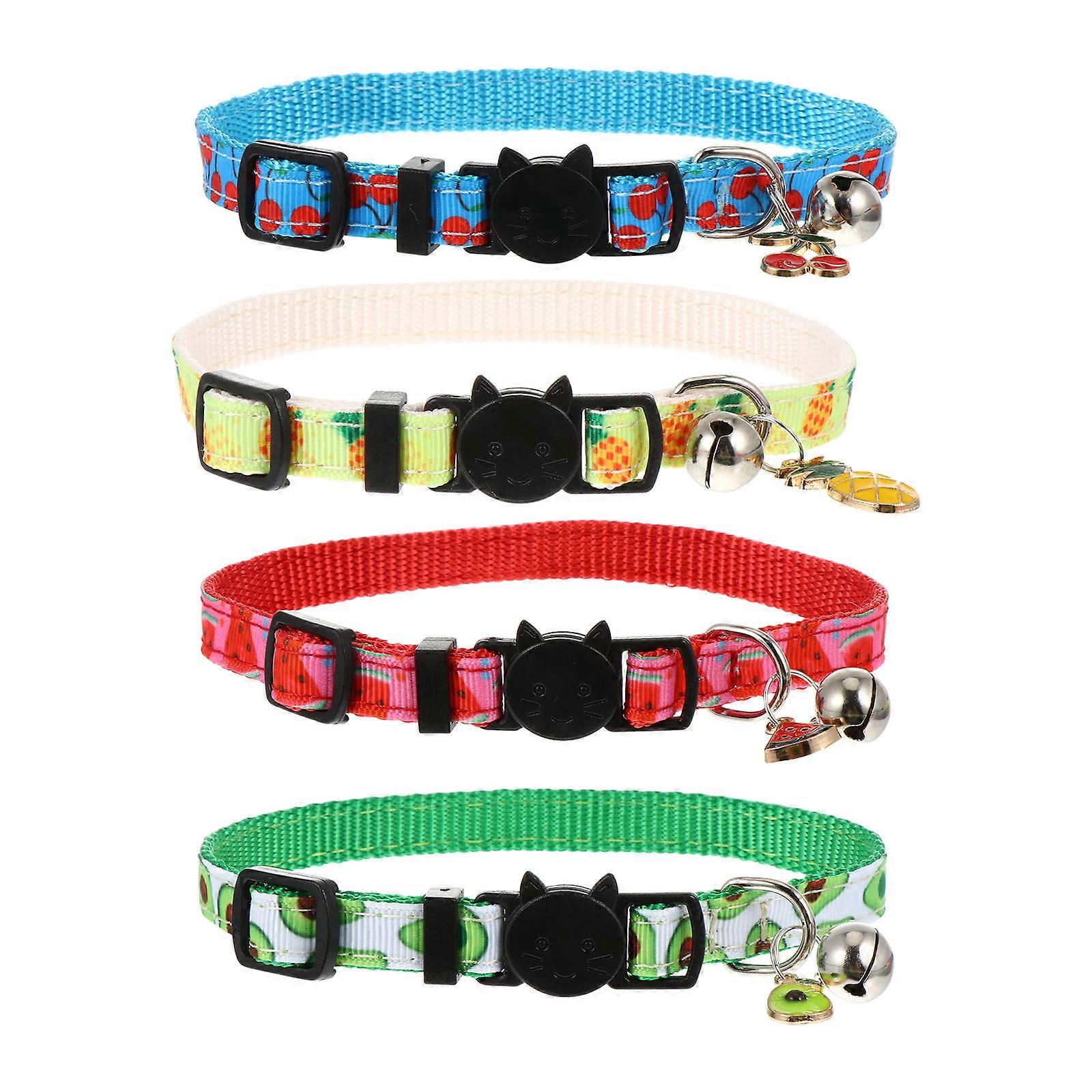 Comfortable Pet Collar Suitable for Parties Crafted in Assorted Color with Adjustable Strap for Cat Owners Available in 4Pcs