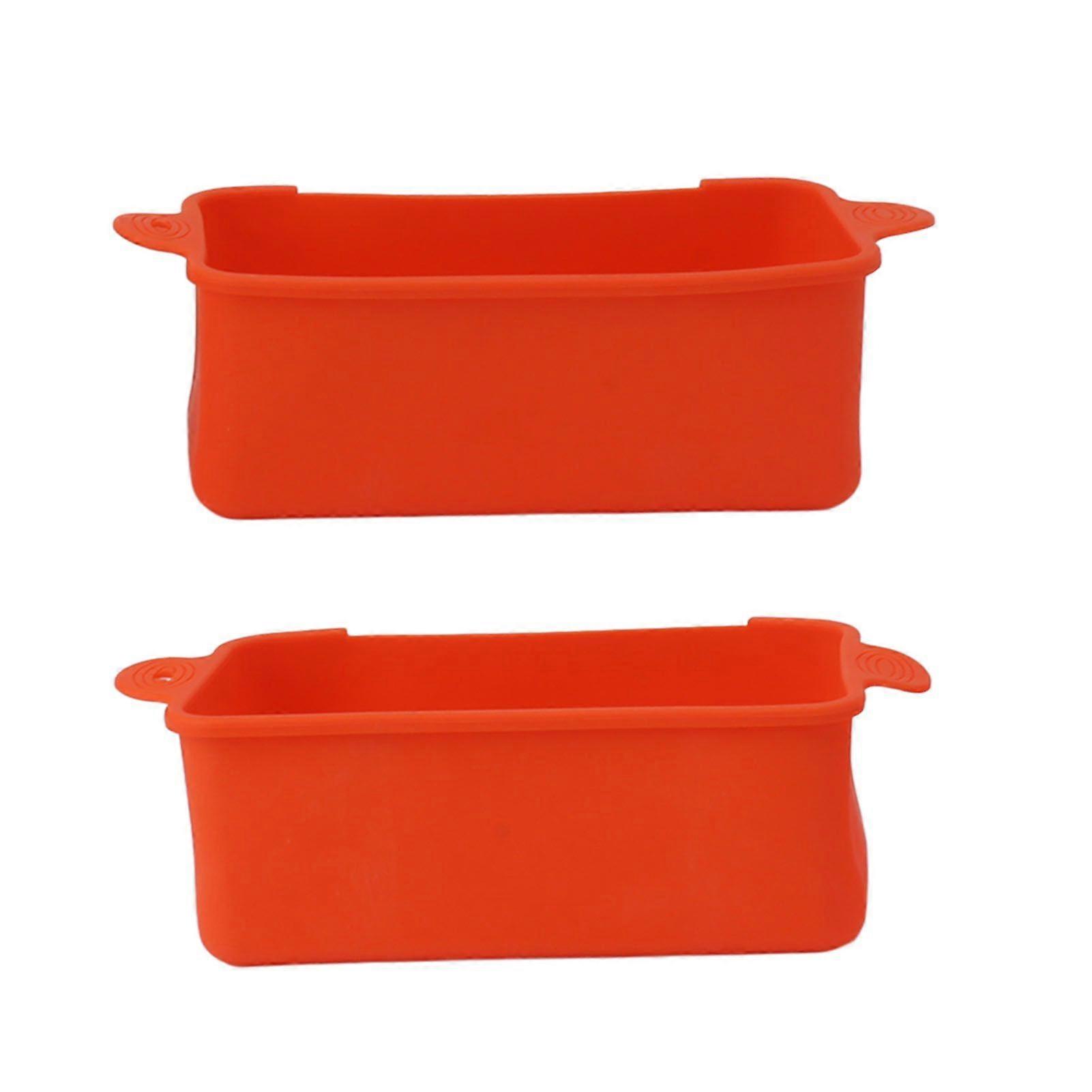 2Pcs Silicone Grease Cup Liners Reusable Drip Pan Liners Silicone Rear Grease Catcher for Griddle