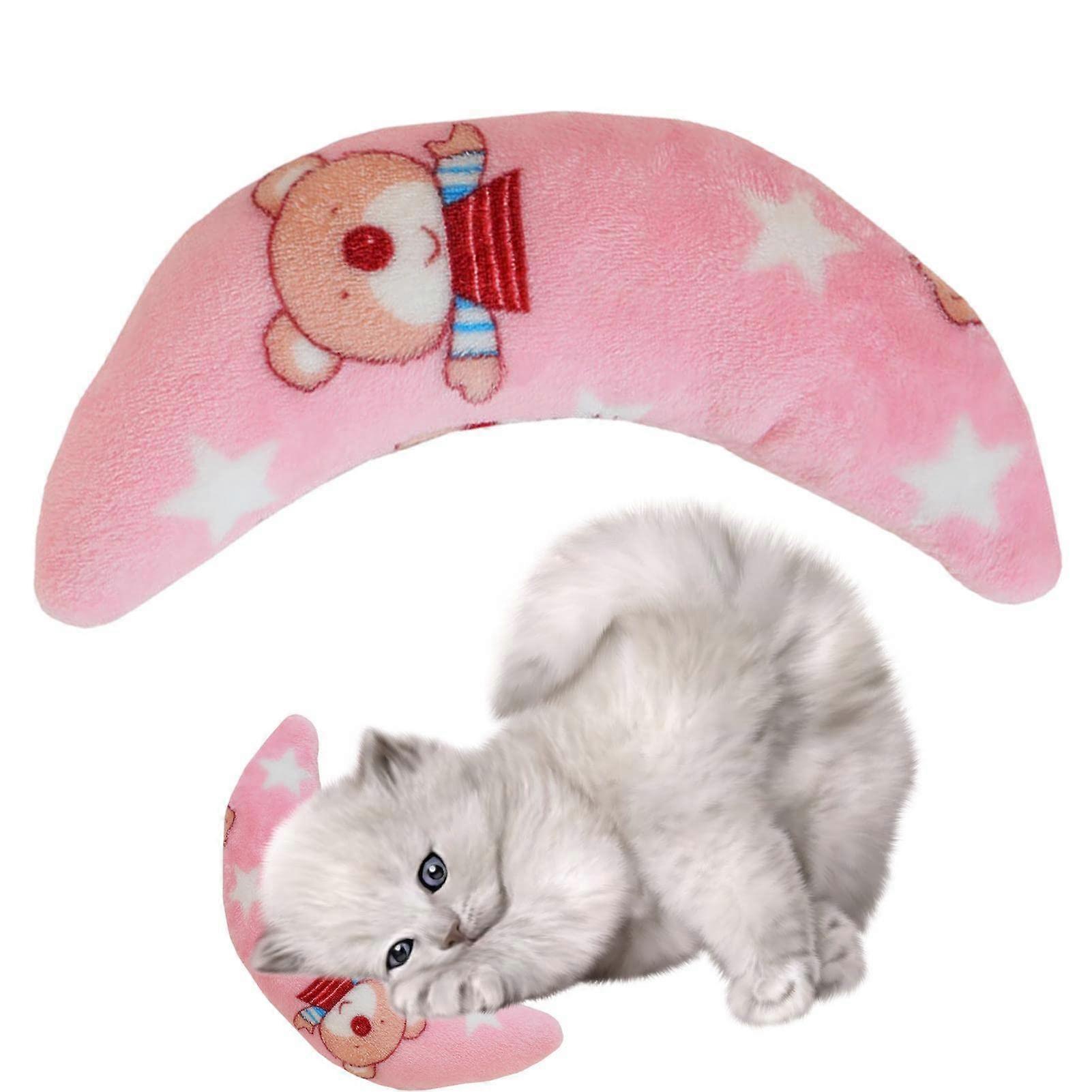 PISOLE Small Cushion for Cats, Soft Fluffy Pet Calming Toy, Washable Half Doughnut Cushion