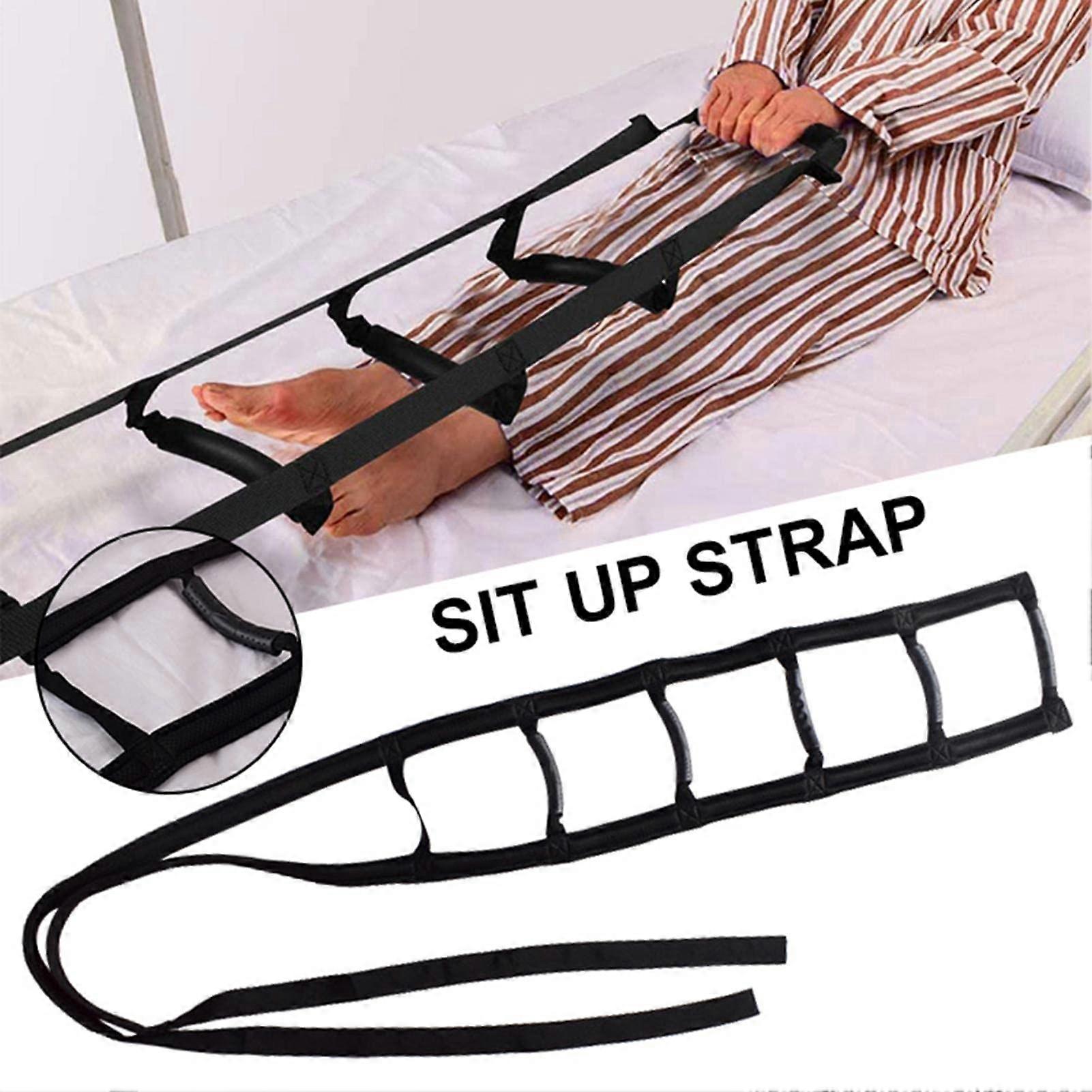 Bed Safety Ladder Assistant with Adjustable Belts and 5 Handles for Elderly Injury Recovery, Rope Ladder Support System