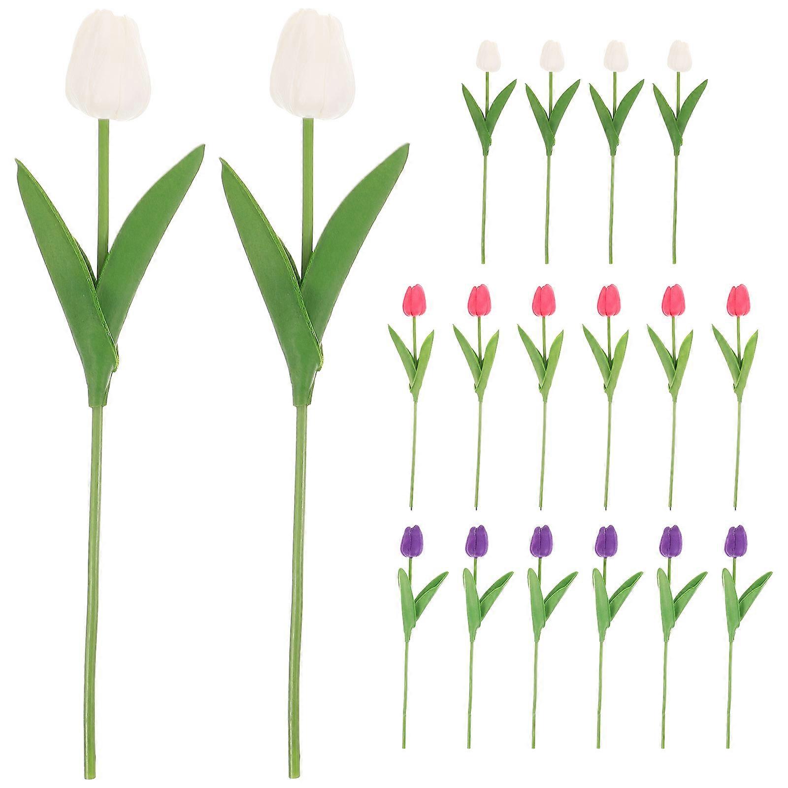 Decorative Faux Tulips 90Pcs Realistic Touch Arrangements Ideal For Party Decoration Home Use And Independence Day