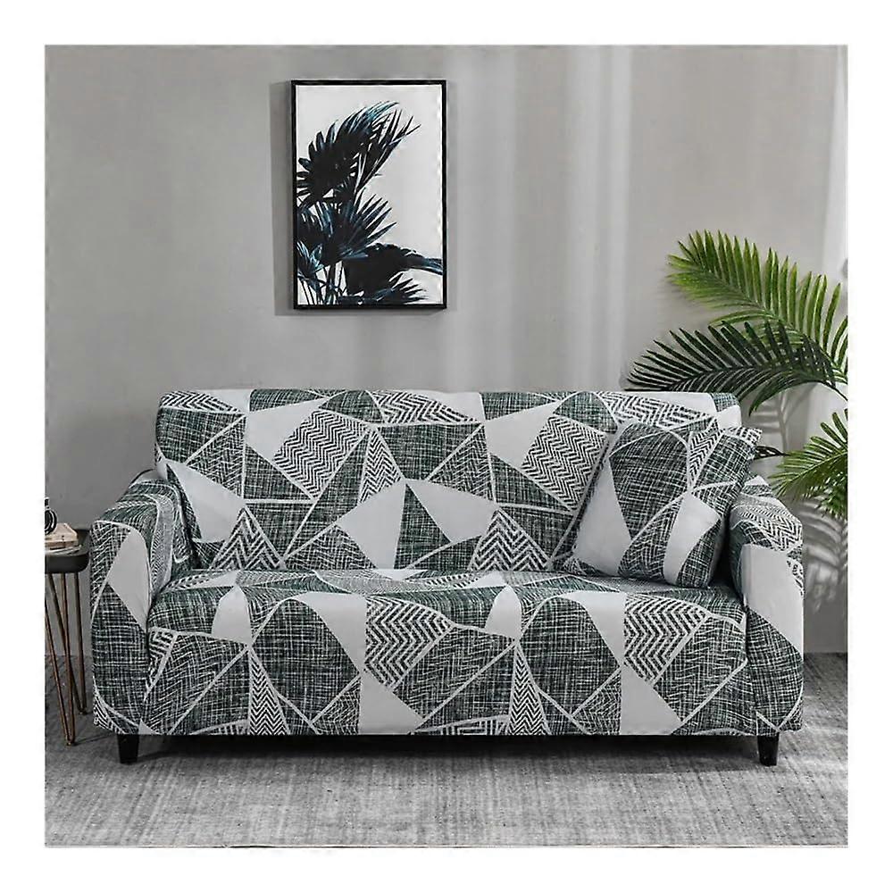 Sofa Covers Floral Printed Stretch With Elastic Band For 3 Seater Sofa Color 28 1Pc Furniture Protector
