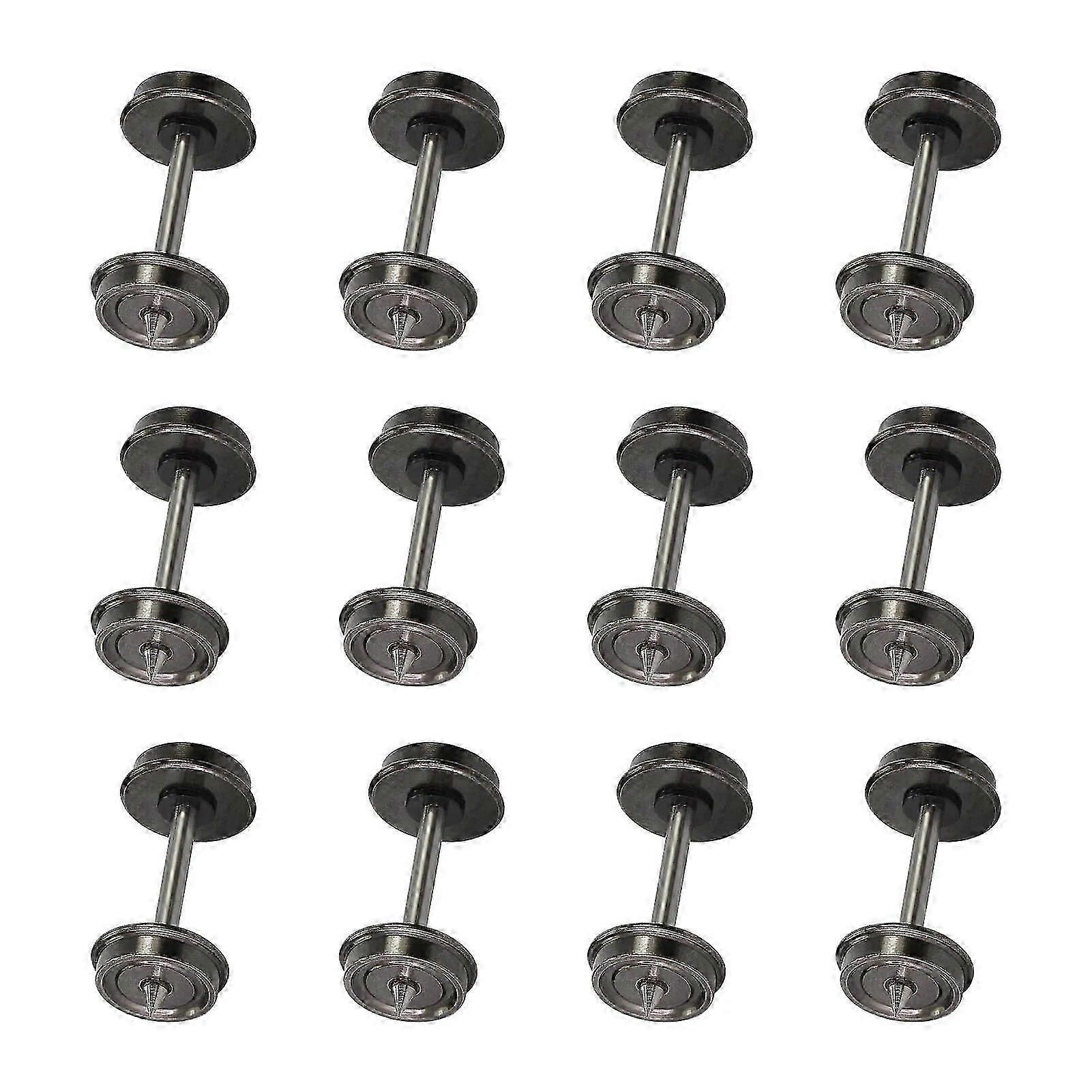 Evemodel 12pcs HO Maßstab 1:87 33 Metall DC Räder für Modelleisenbahnen DC Radsätze C8725