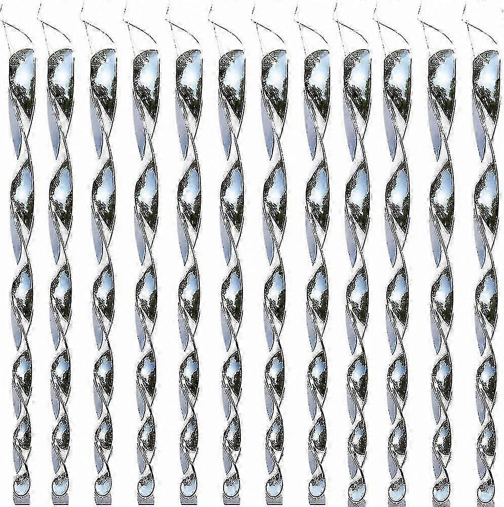 12-Pack Shiny Wind Spinners for Garden and Balcony Use