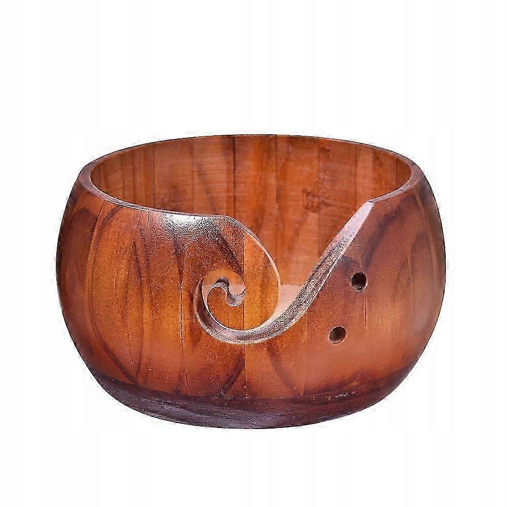 Træskål til hækling af garn