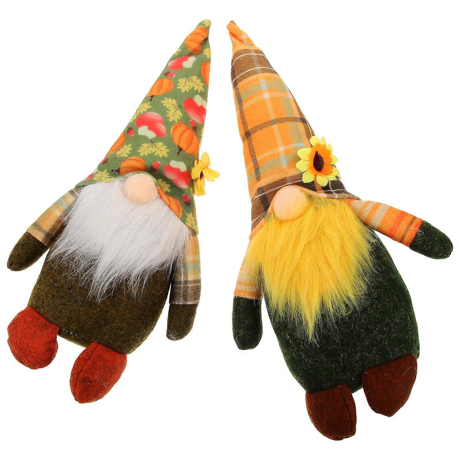 Thanksgiving Gnome Doll for Decoration Made of Cloth Assorted Color Create Festive Atmosphere