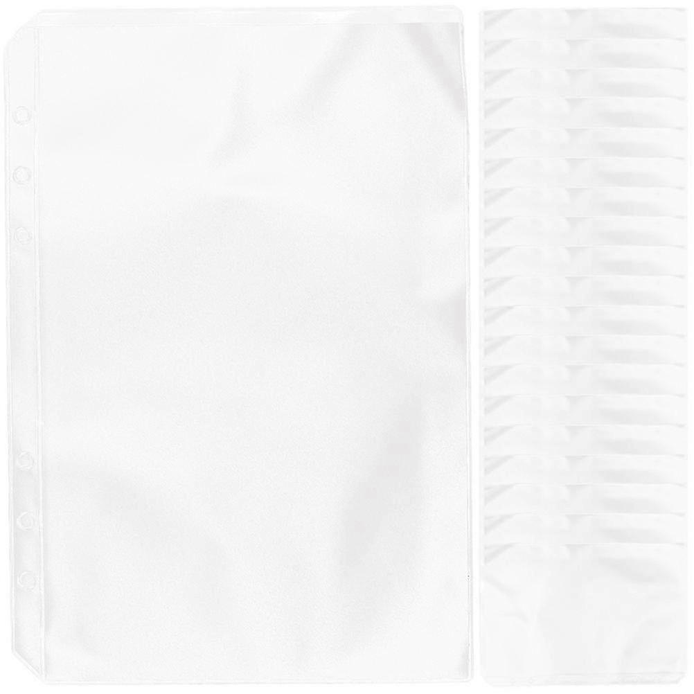 20Pcs Clear Binder Pockets for Documents, Multifunctional File Protectors 21.5x14.8cm, A4 Size Folder Inserts