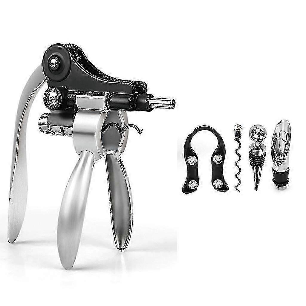 5pcs Rabbit Shaped Wine Bottle Openers Set with Lever and Screwpull Corkscrew for Easy Opening