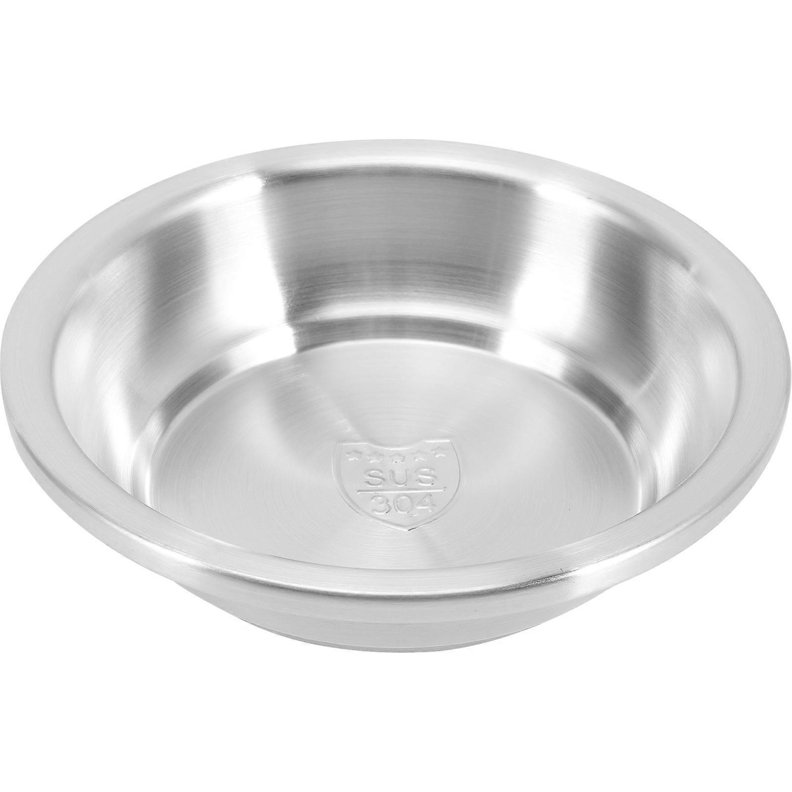 Stainless Steel Round Steaming Plate Serving Platter Multi Purpose Food Container for Dumplings Snacks Desserts Reusable Easy Clean Kitchen Tray