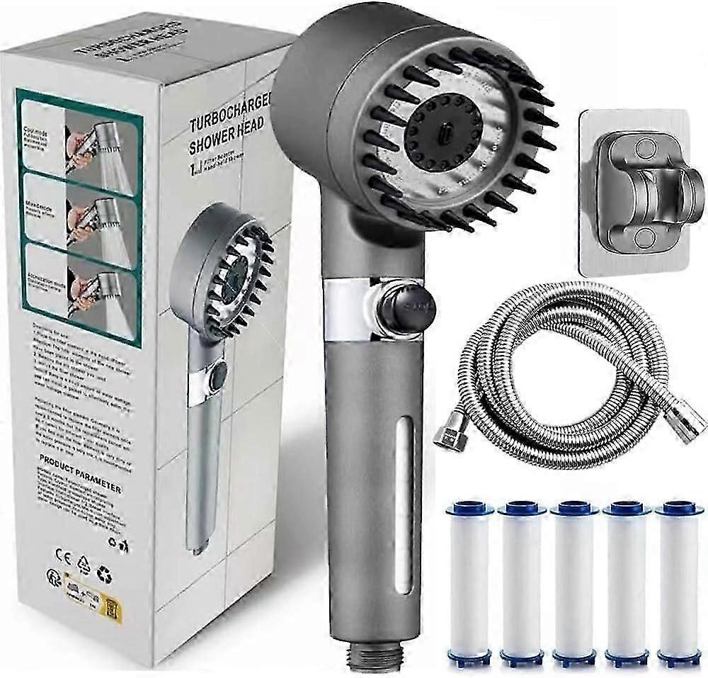 Ion Drops Filtered Showerhead with Hose - Handheld Shower Head for Enhanced Water Ionization