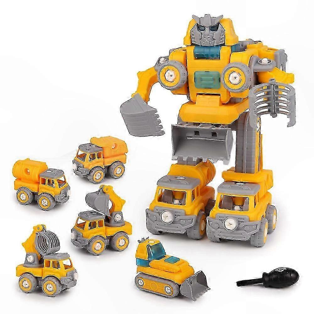 5-in-1 STEM Engineering Truck Toy for Kids - Buildable Robot Vehicle Set with Take-Apart Fun