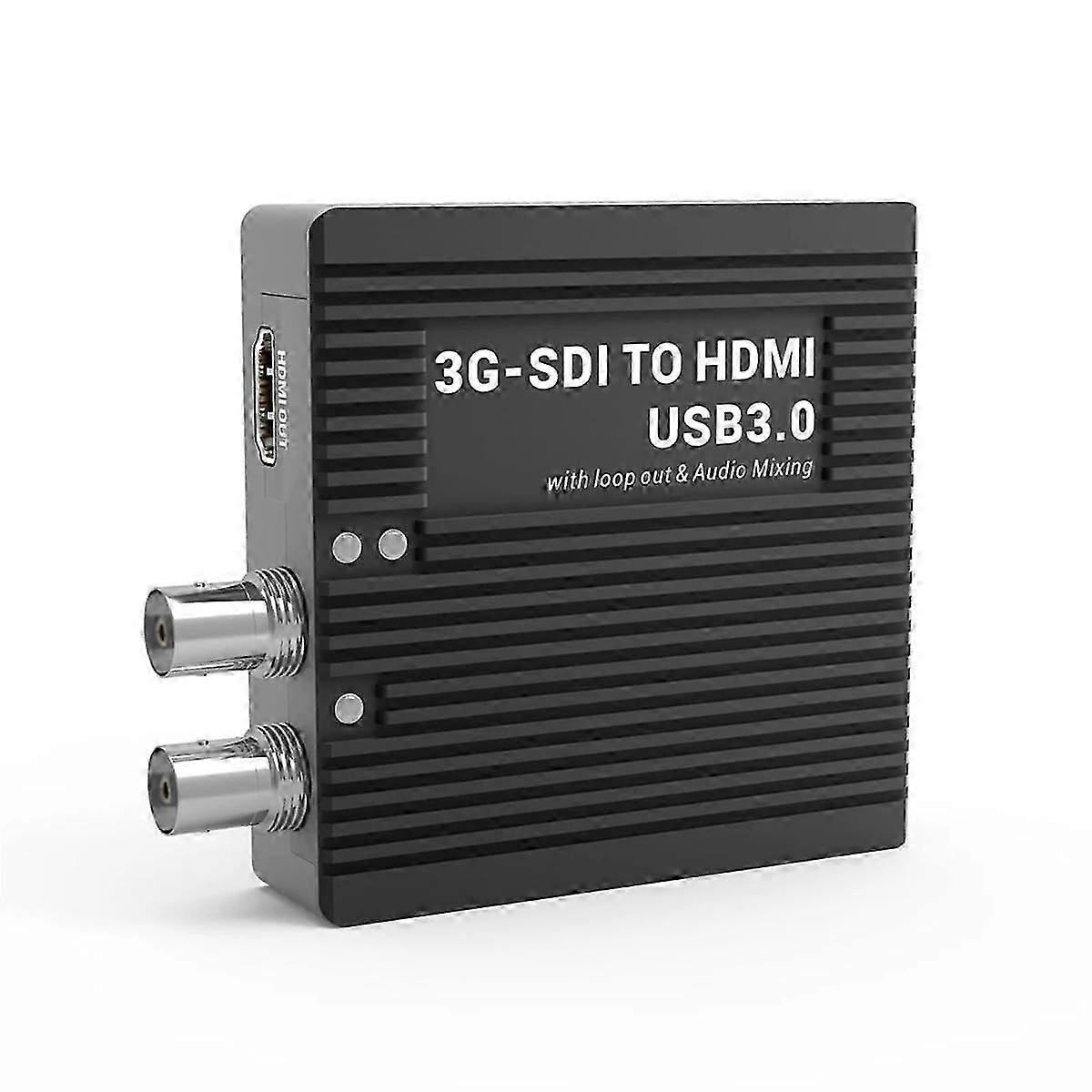 Video Capture Card with SDI to USB Conversion - 1080P at 60Fps, SDI Loop Out & Audio Mixing, Compatible with SDI Devices