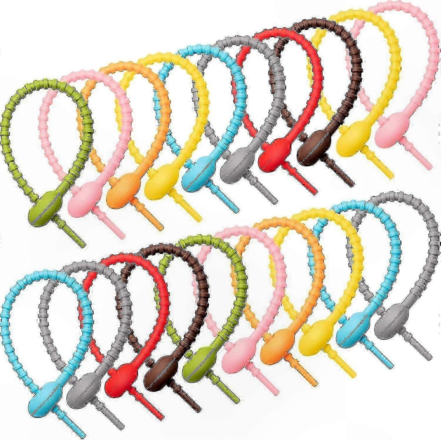 Silicone Cable and Bag Organizer Reusable Twist Ties