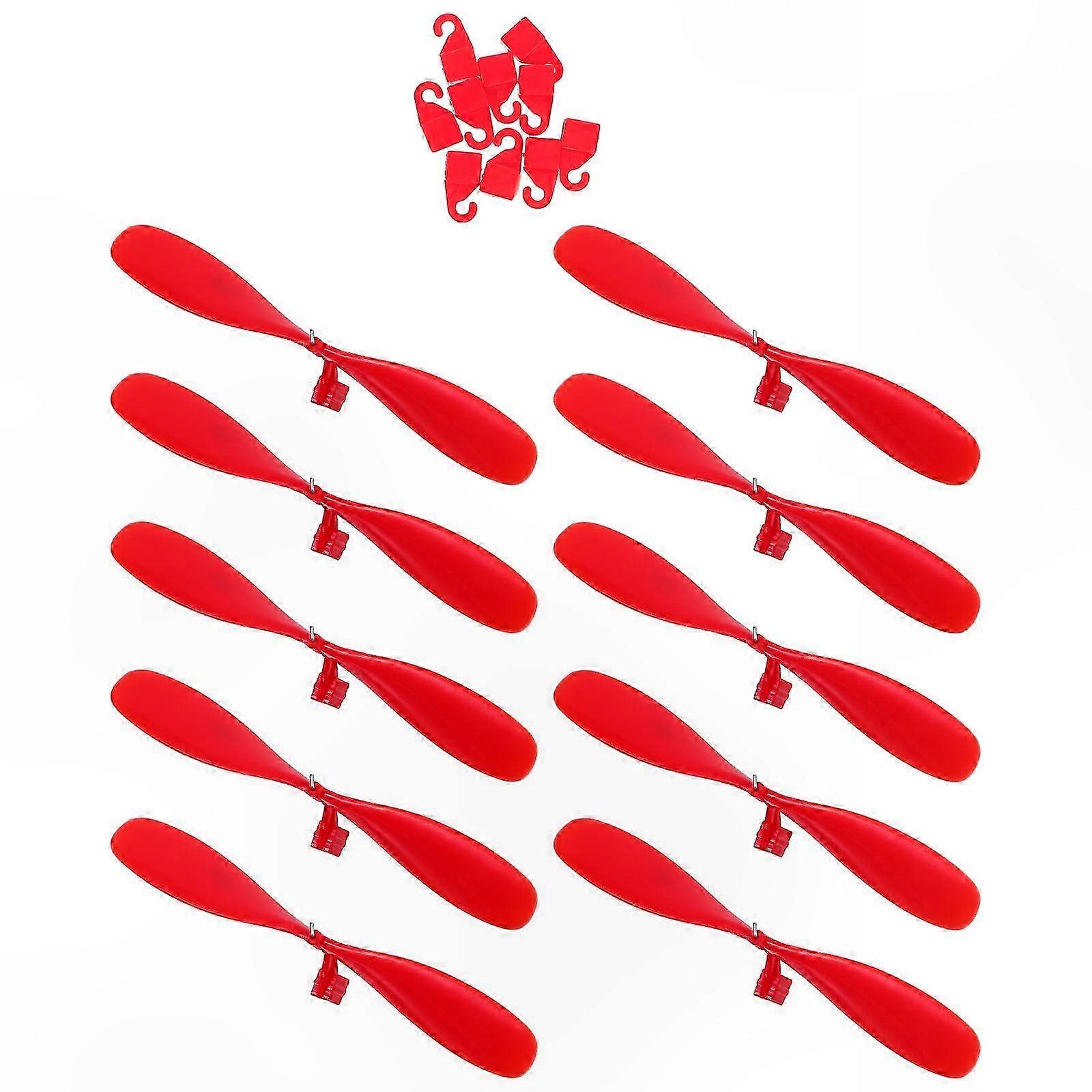 Red Plastic Prlers for DIY Crafting and Eonal Flight Projects, 10-Pack