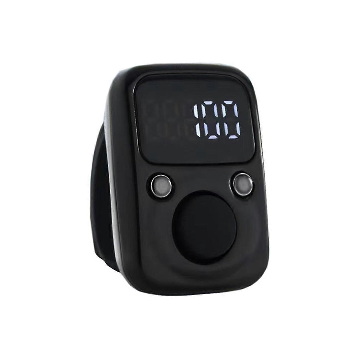 LED Electronic Counter Rechargeable with Time Counter Convenient 5-Digit Adjustable Finger Ring Coun