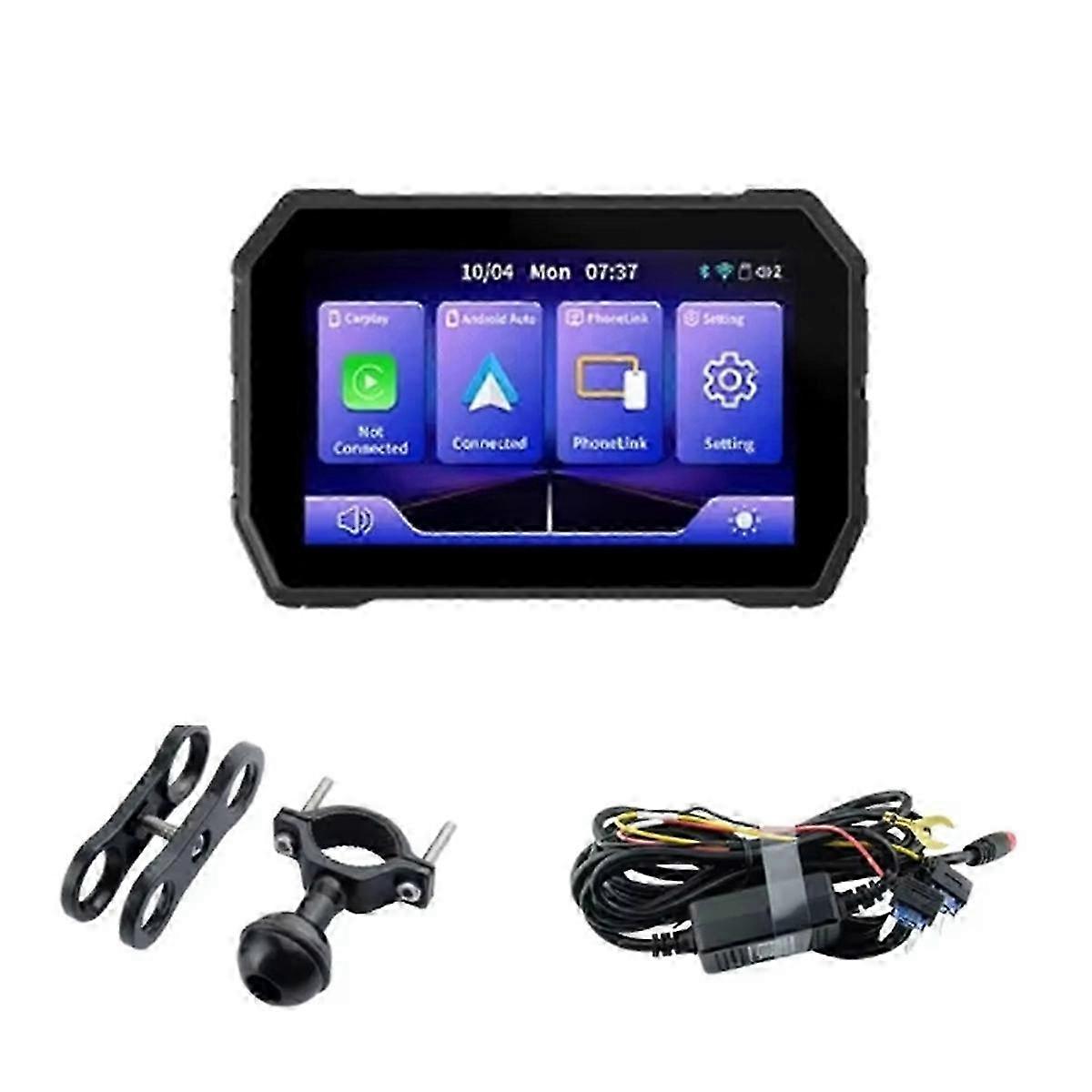 5 Inch CarPlay for Android Auto Motorcycle GPS Navigation Monitor