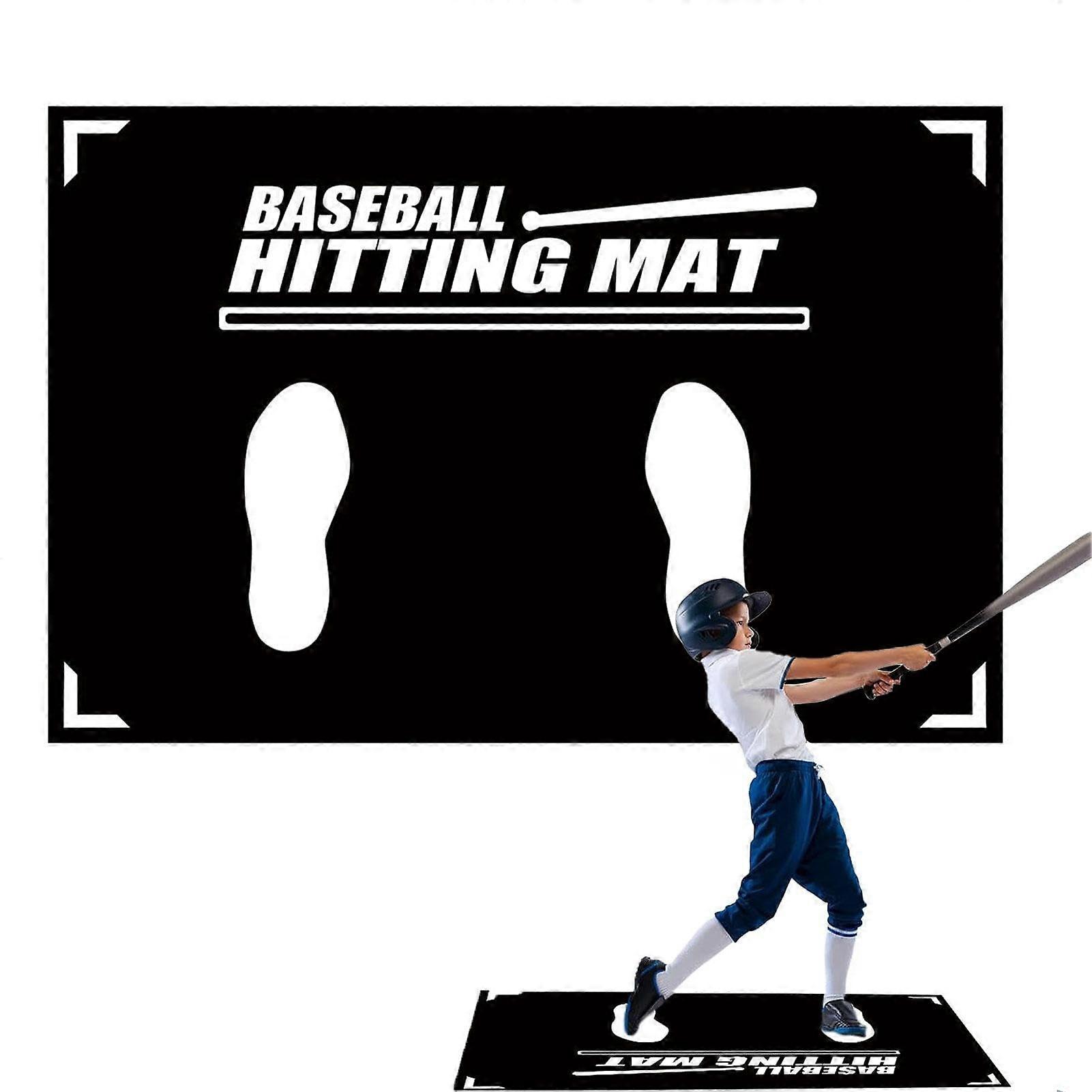 Baseball Training Mat 2Piece Hitting Zone Shadow Pitching Mat For Baseball Softball Swing Trainer 90