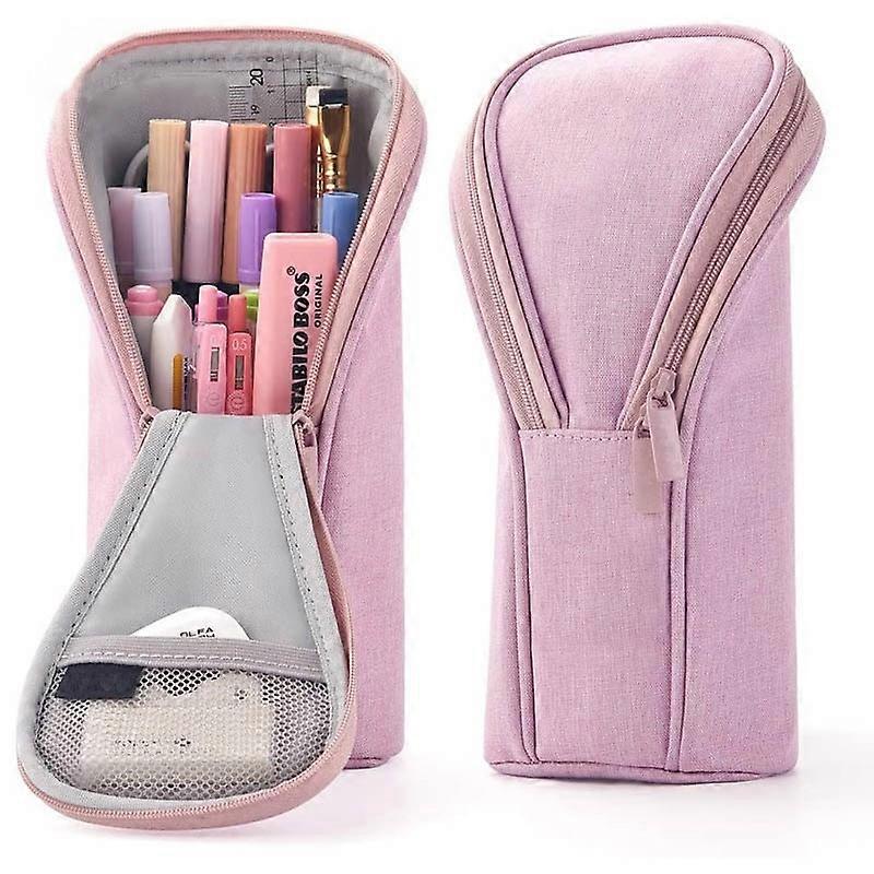 Large Capacity Upright Pencil Case Portable Stationery Bag