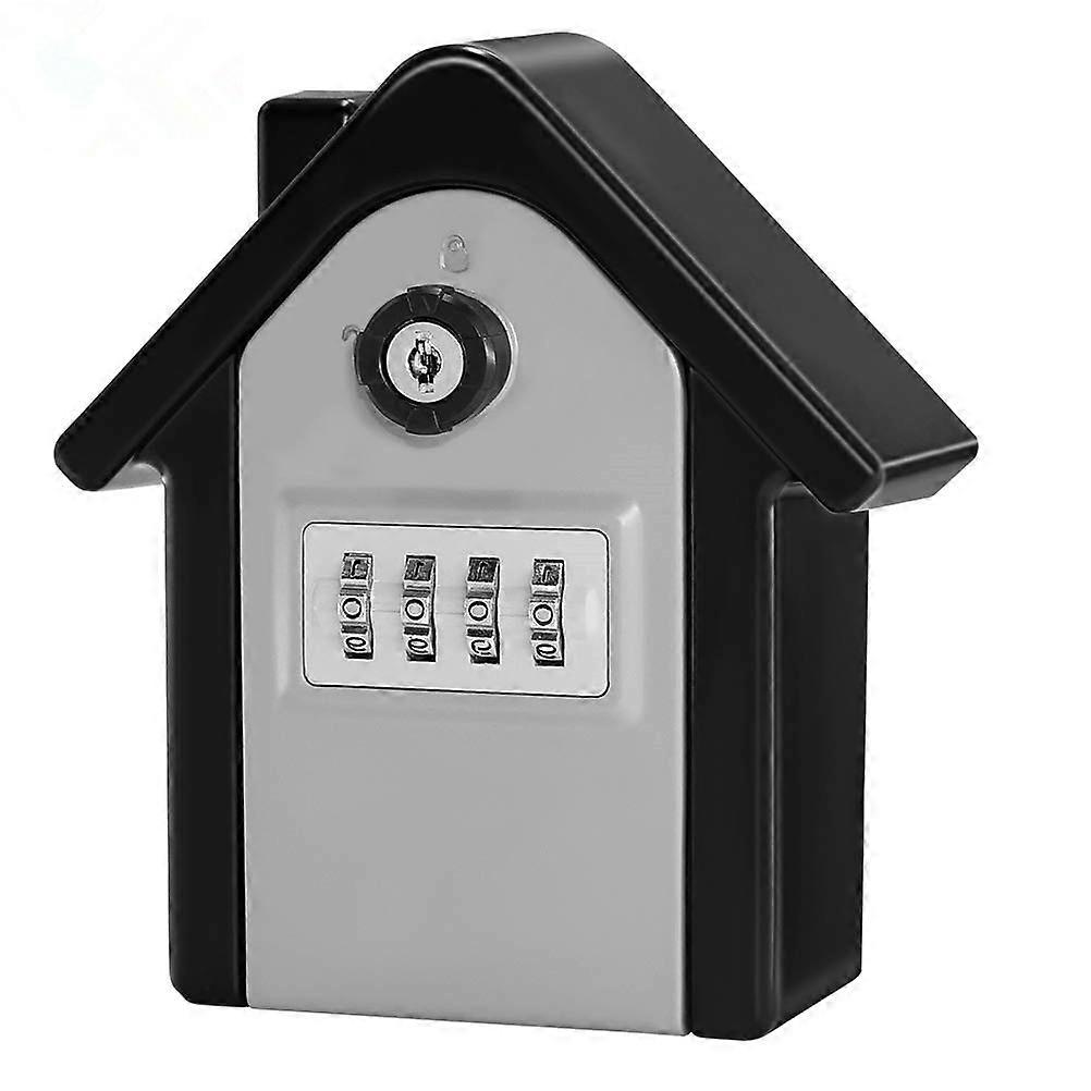 Key Box Wall-Mounted Key Storage Case for Home Grey Zinc Alloy Theftproof 1Set