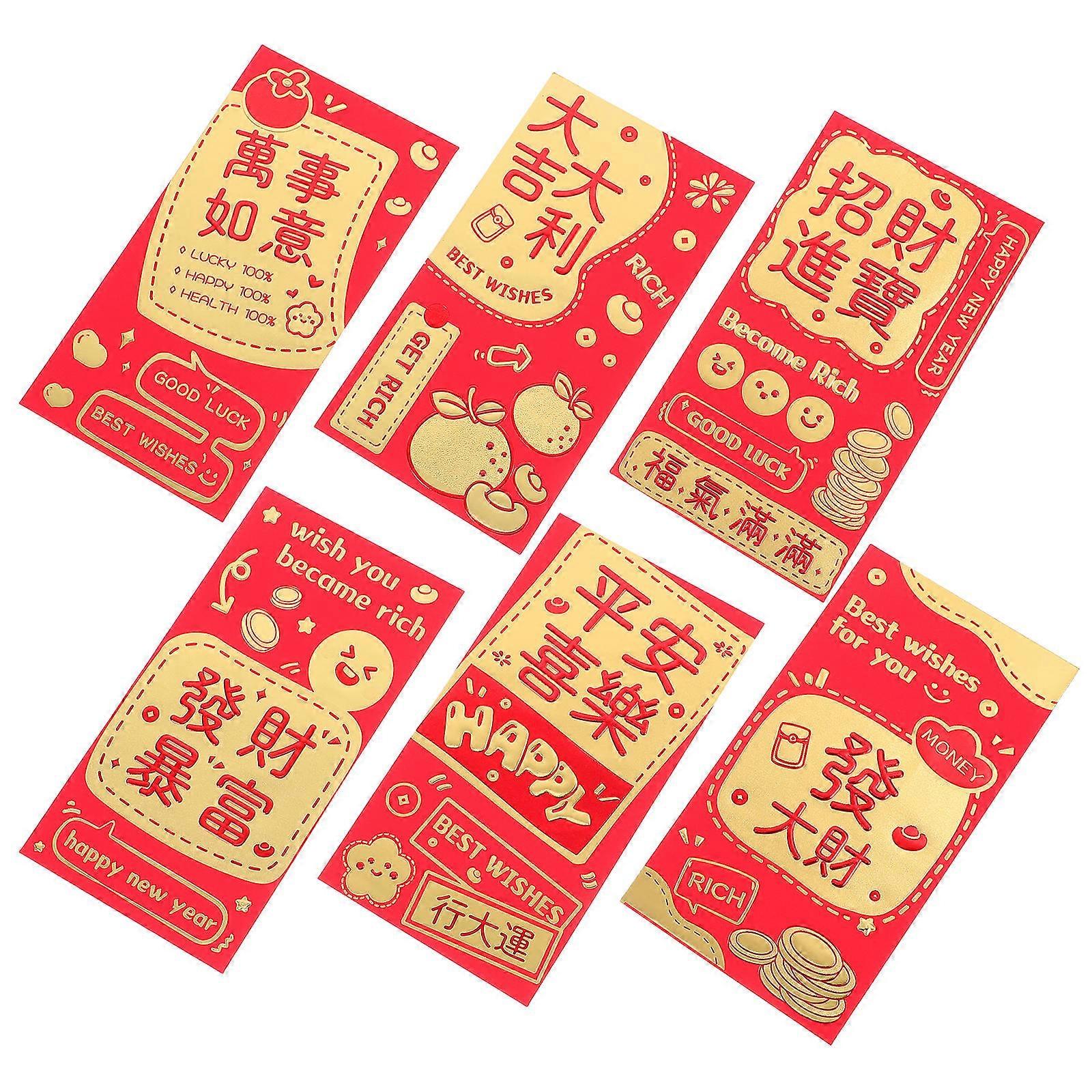 Chinese New Year Envelopes Paper for Storage 30Pcs Red Envelope Pack