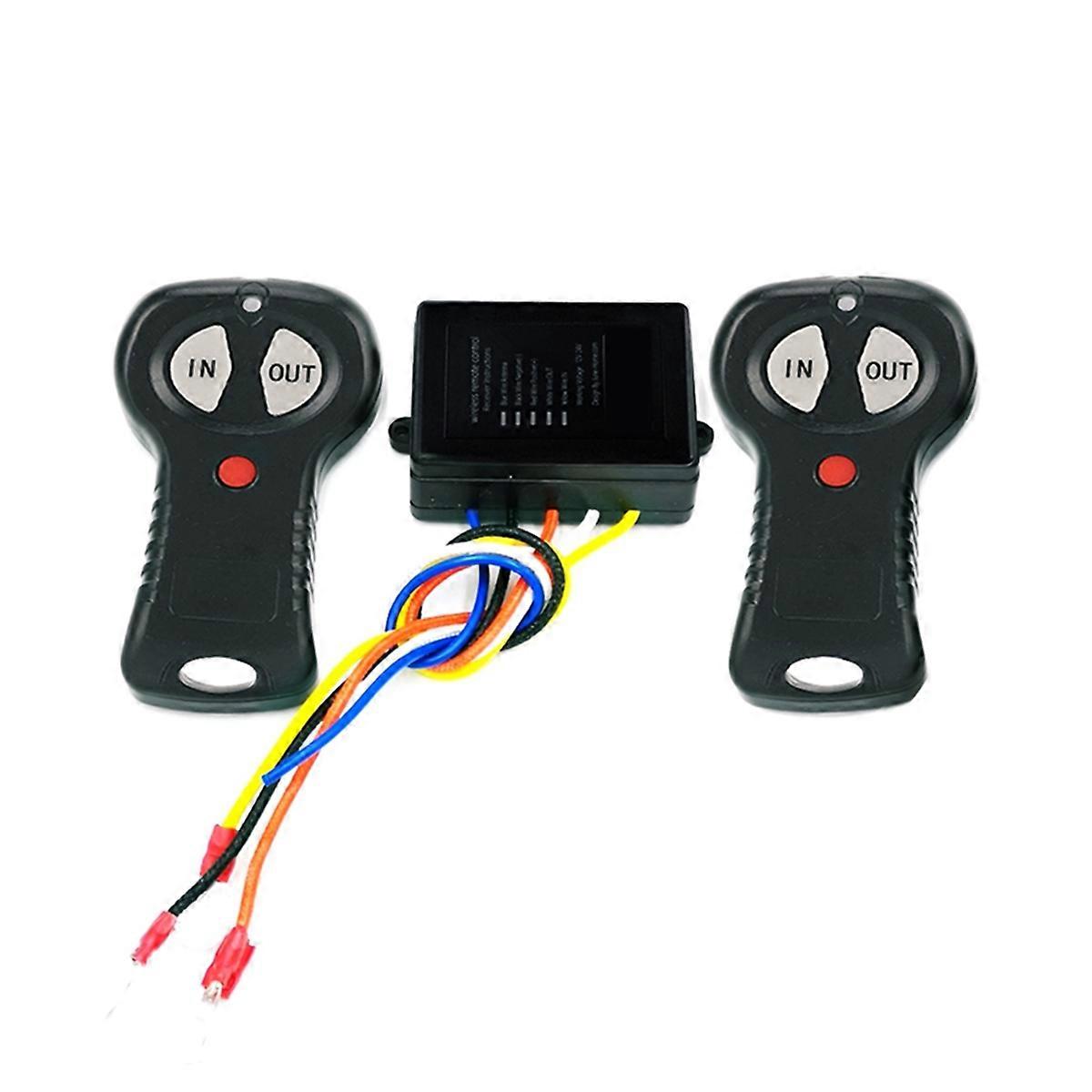 12V/24V Wireless Electric Winch Remote Control Switch Kit for ATV Handset Switch Controller Winch Remote Receiver