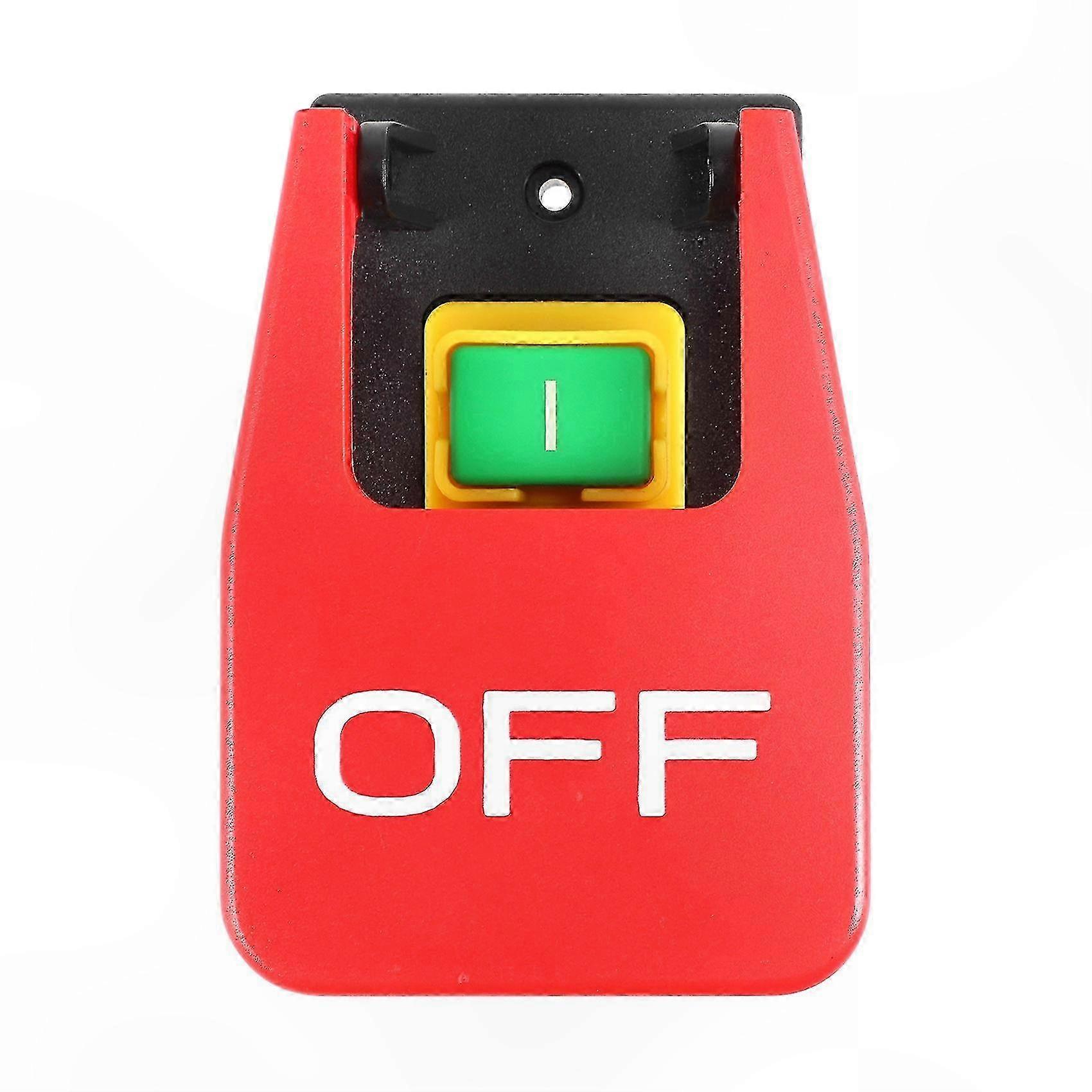 Red Emergency Stop Button Switch with Off-On Function, 16A Rating, Electromagnetic Protection for Undervoltage Safety