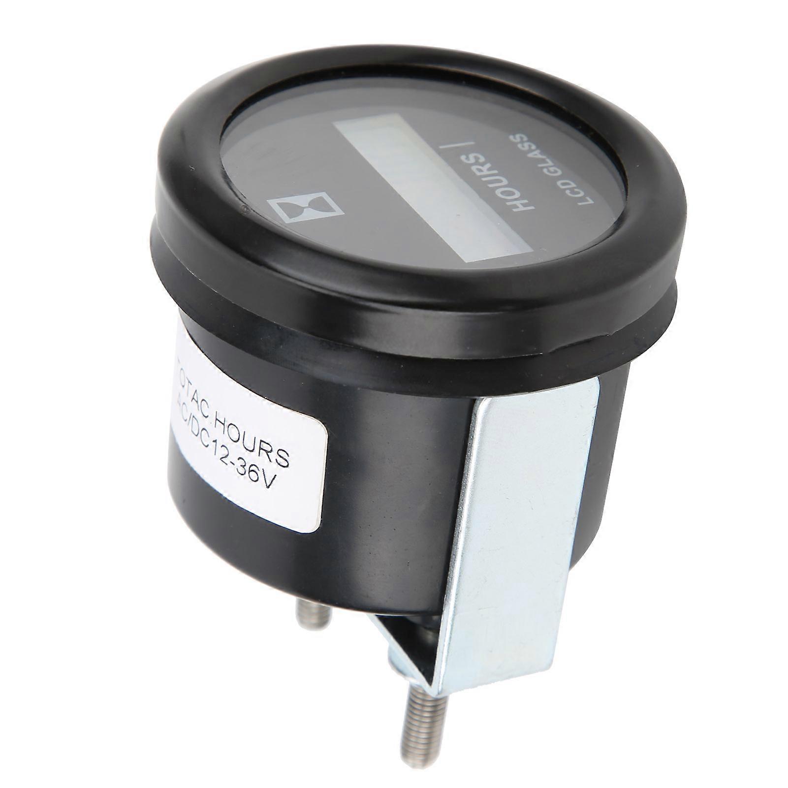 HX-748Y LCD Electronic Hour Meter Timer 1300mAh Battery Black