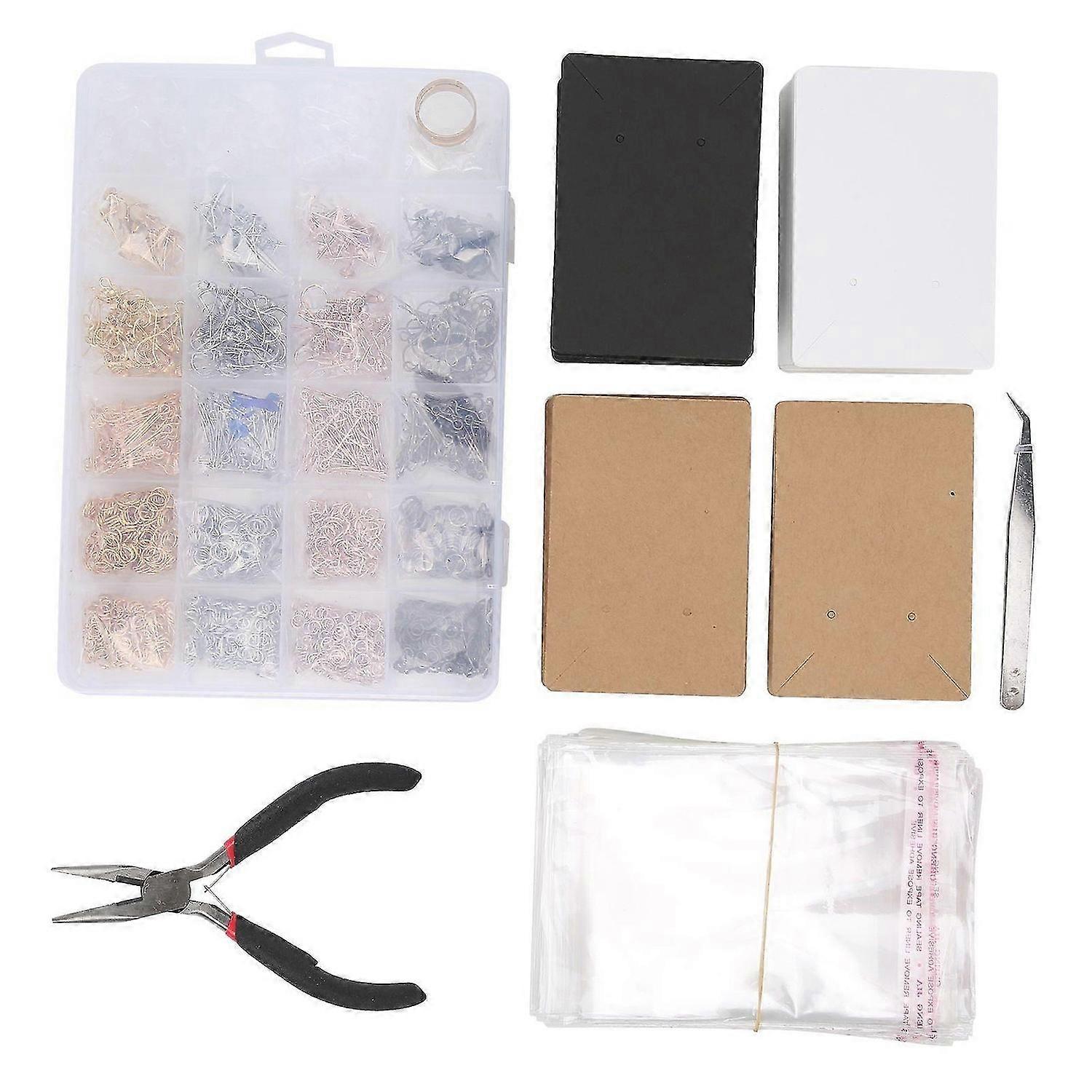 2025 Latest Model 3663Pcs DIY Earing Making Kit Supplies Display Card Hooks