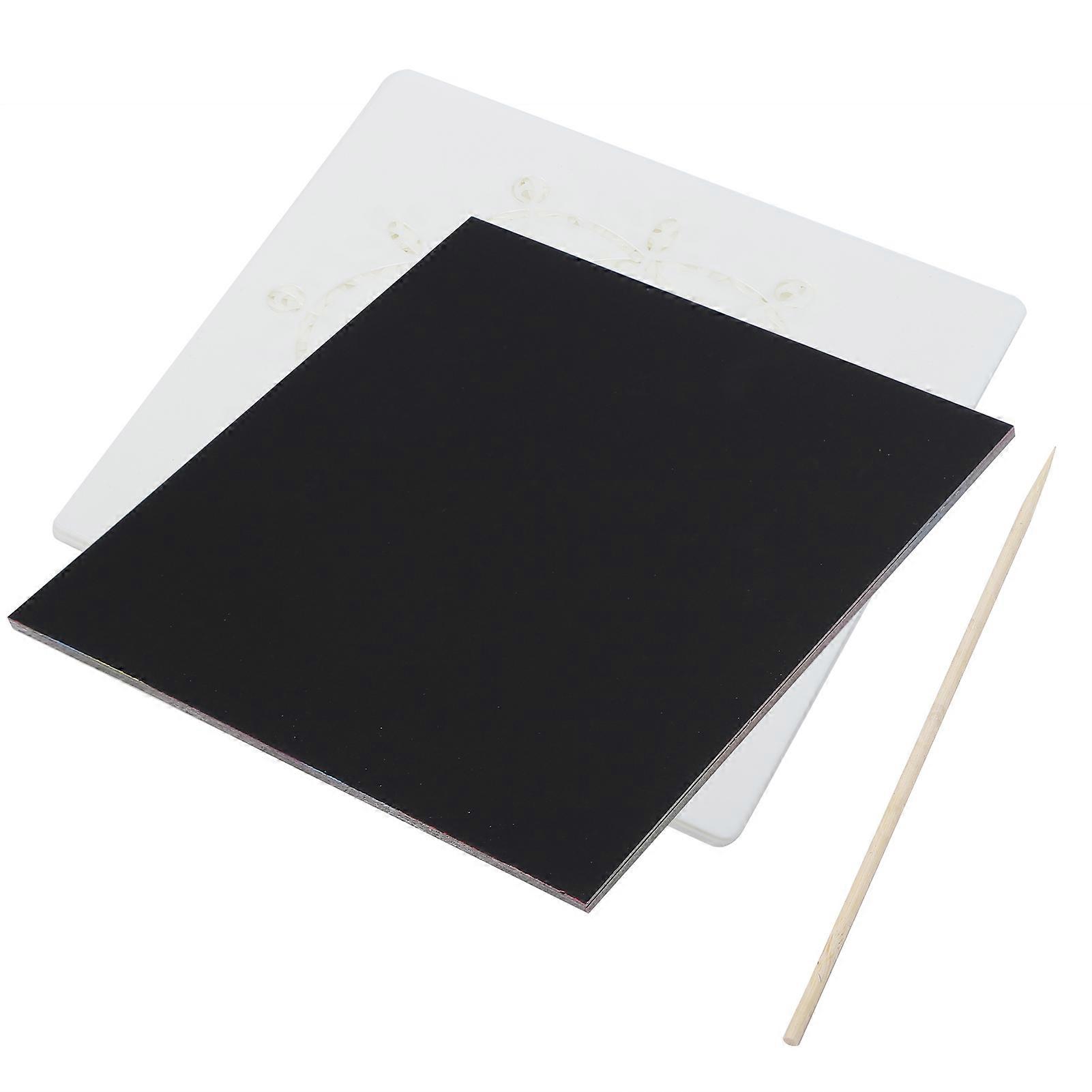 27Pcs Scratch Painting Set with 13x13cm Templates & 15x15cm Scraper