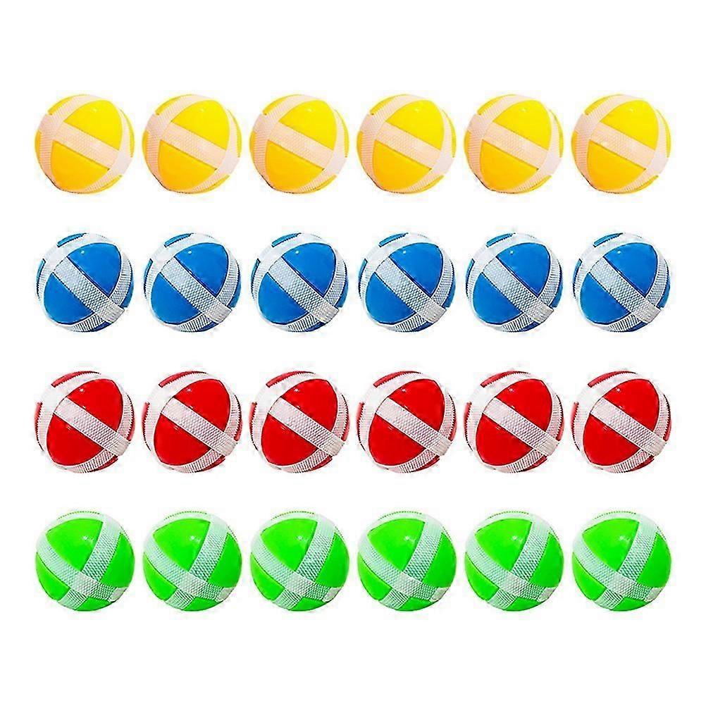 24 Pcs Kids Dart Board Outdoor Activities Game Fabric Dart Board Balls Dart Game Sticky Balls Throwing Sticky Balls