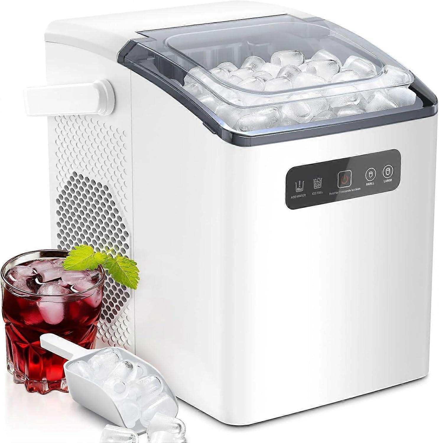 Ice Maker Machine Countertop for Home - Automatic Self-Cleaning, 2 Bullet Ice Sizes, 12kg/24h, Portable Low Noise Ice Cube Maker