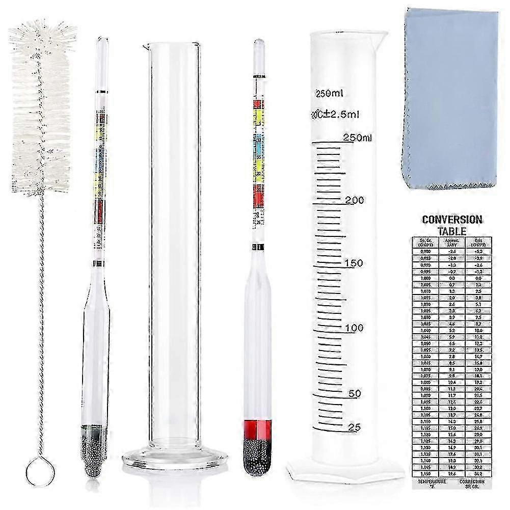 Hydrometer Brew Beer,hydrometer Test Kit, Triple Scale Hydrometer For Wine Making Kit Beer Hydromet