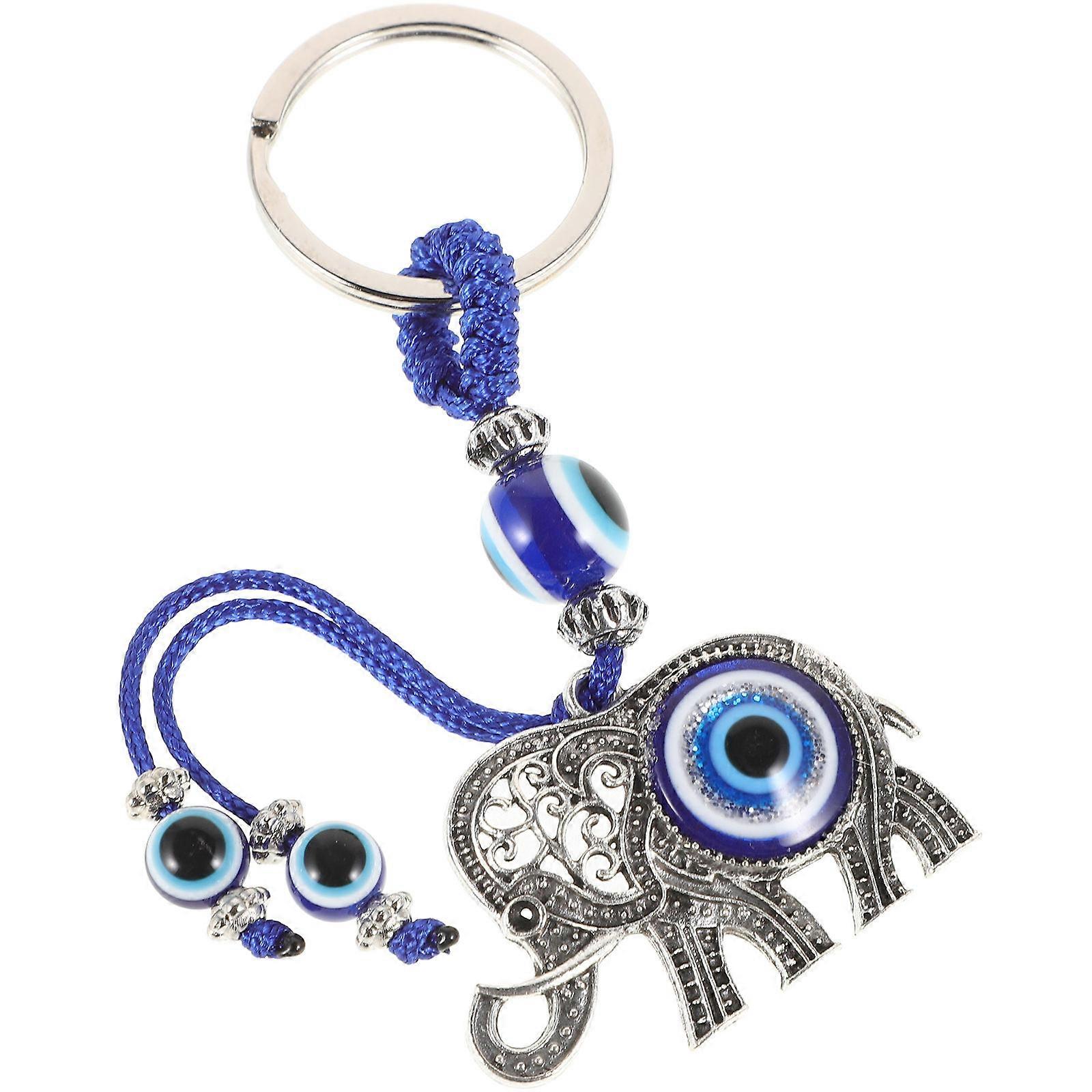 Keychain Elephant Pendant for Decoration 2Pcs Alloy Decorative Key Rings