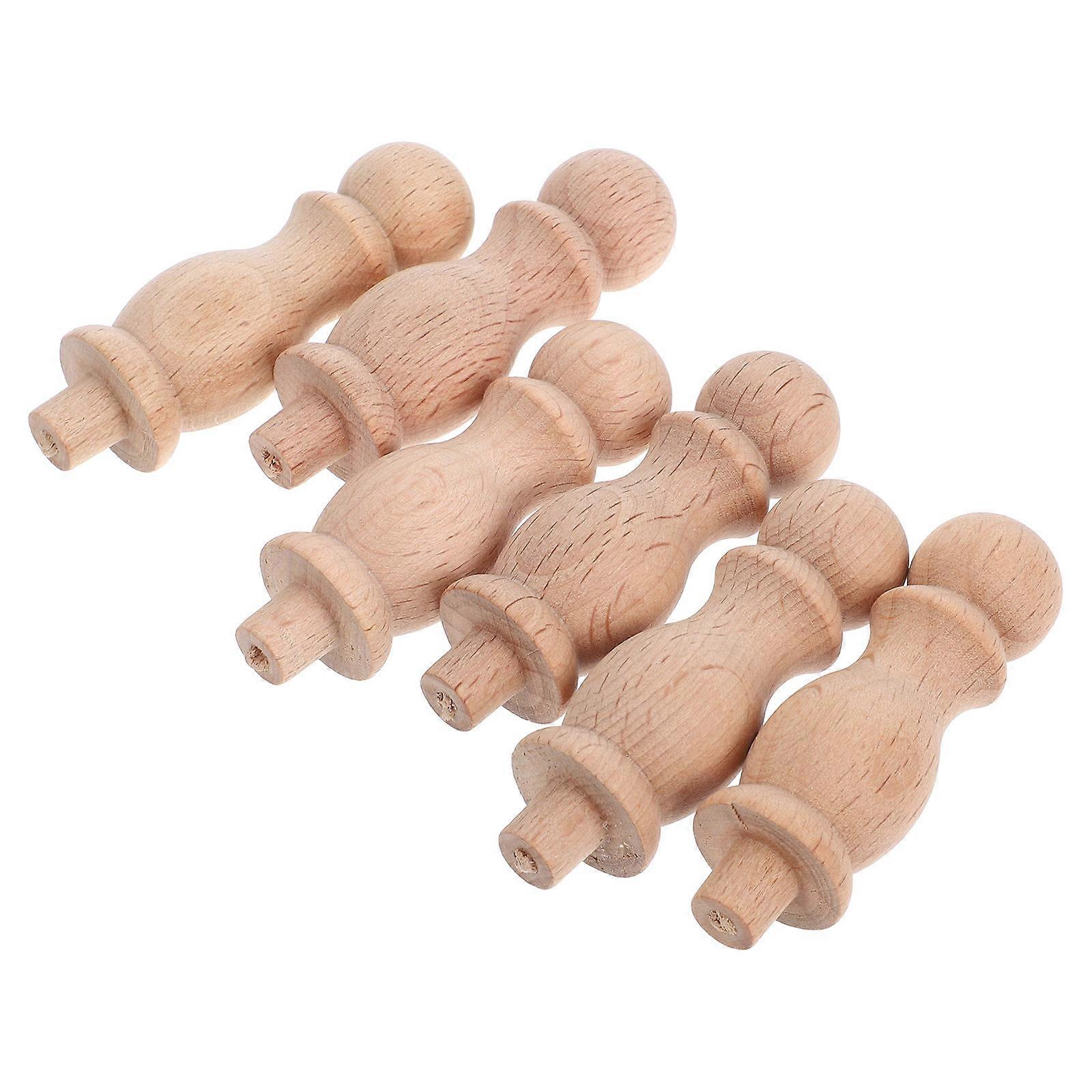 Wooden Coat Hooks Beech Wood Wall Mounted Hooks for Hanging 24Pcs Set