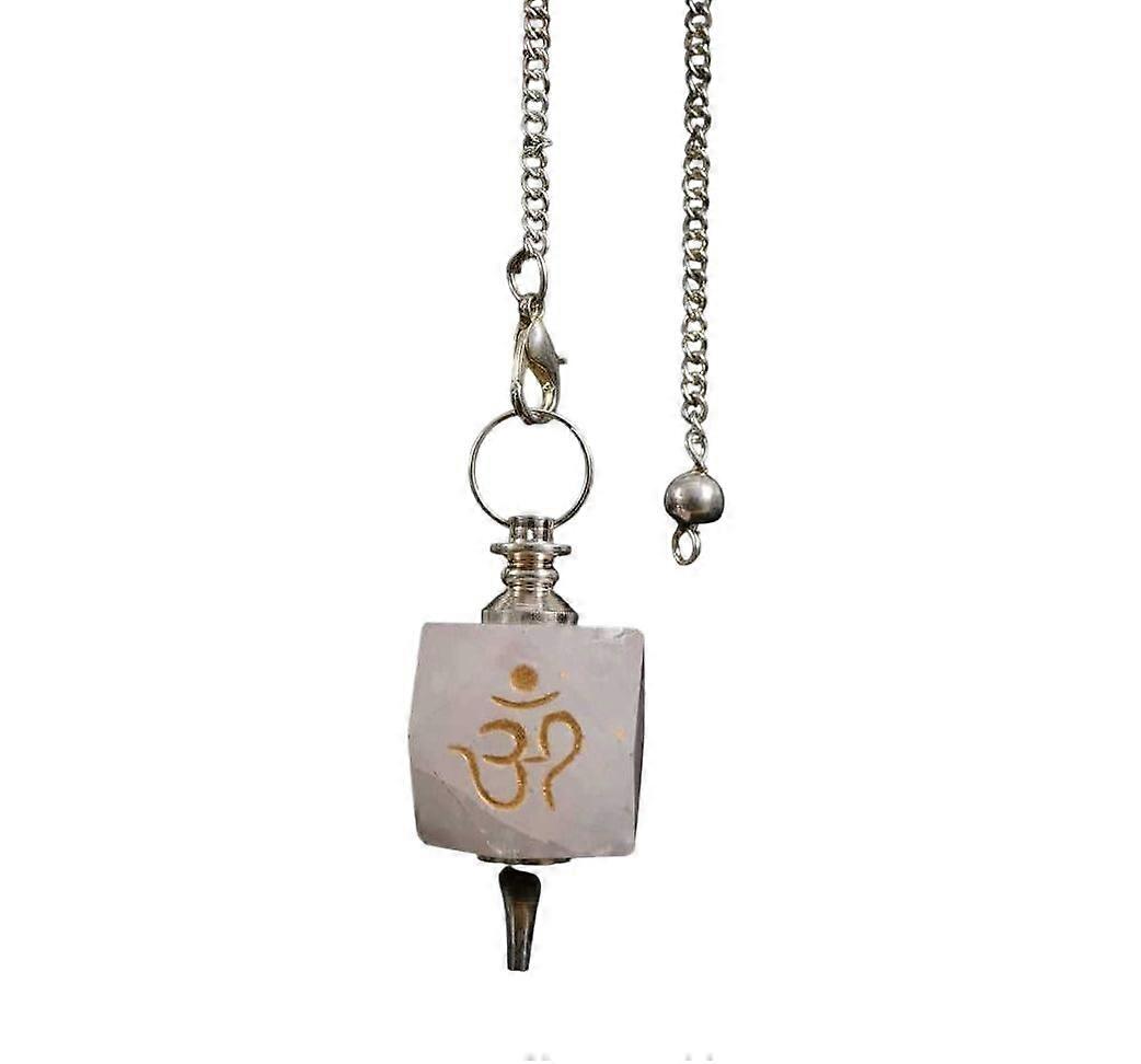 Rose Quartz Aum Pendulum for Meditation and Focus
