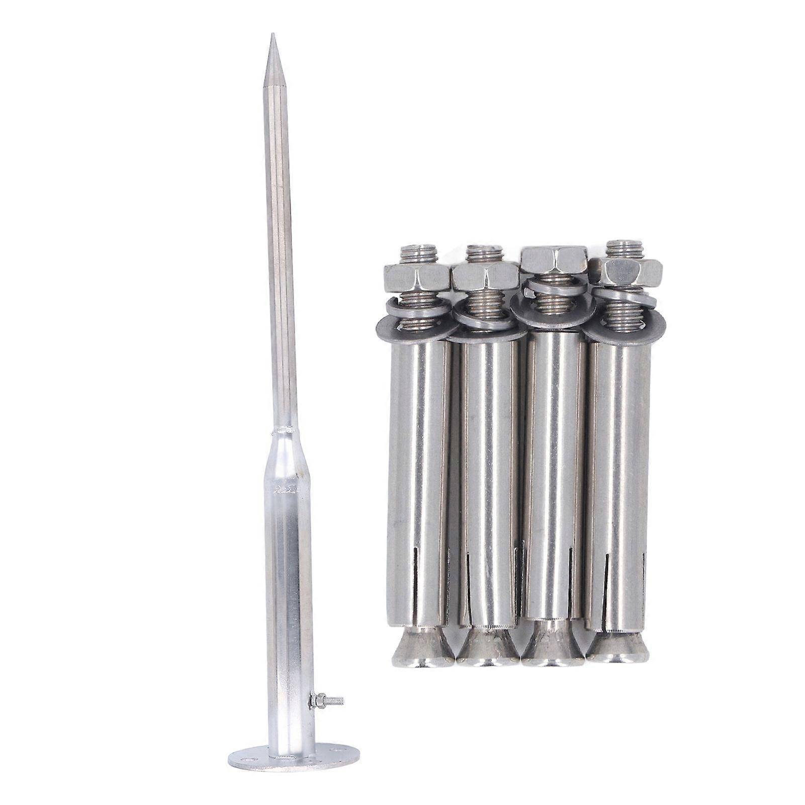 Lightning Rod 50cm Stainless Steel Roof Safety Lightning Protection Rod for House Building Tower