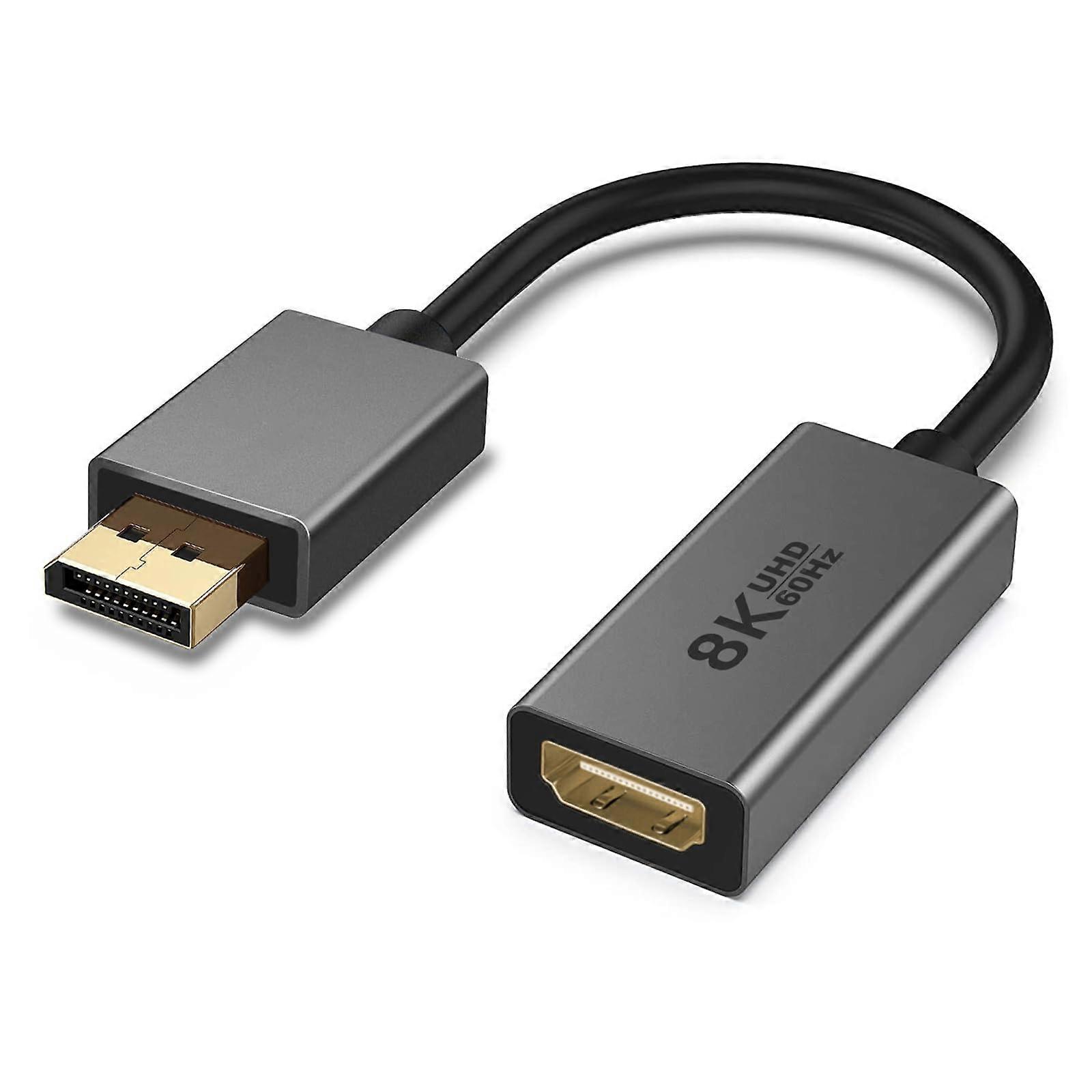Active DP1.4 to HDMI2.1 Adapter 8K60Hz 4K120Hz Video Converter For Laptop Desktop Home Theatre Home Users