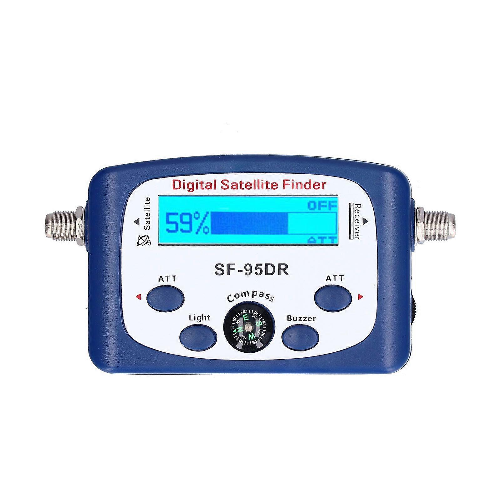 SF95DR Portable LED Digital TV Satellite Signal Finder Equipment with Compass Electronic Buzzer 9502150MHz
