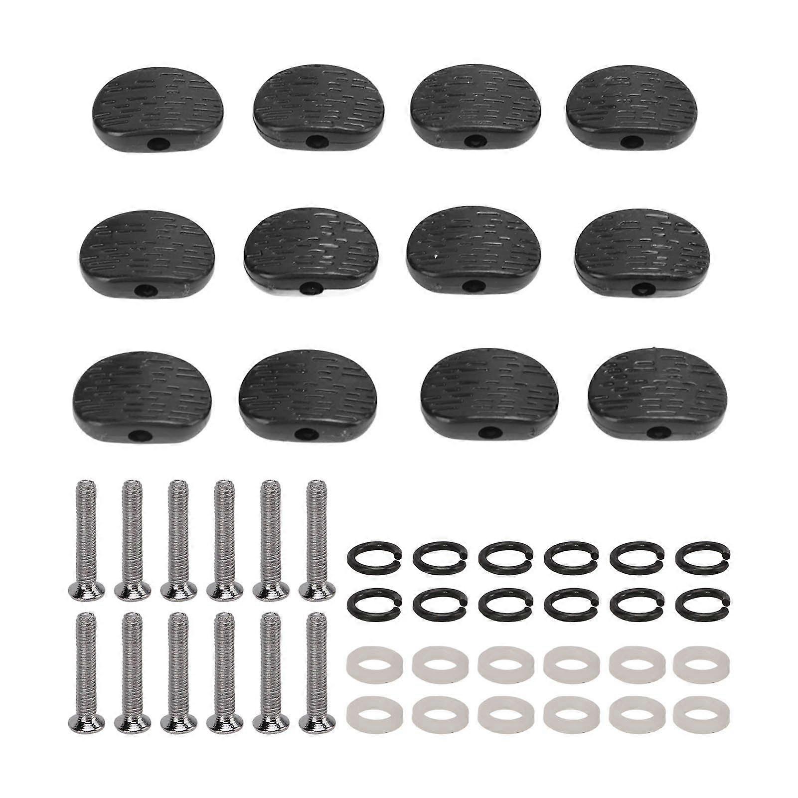 12Pcs Guitar Tuner Machine Head Buttons Plastic Tuning Peg Button for Electric GuitarsOval