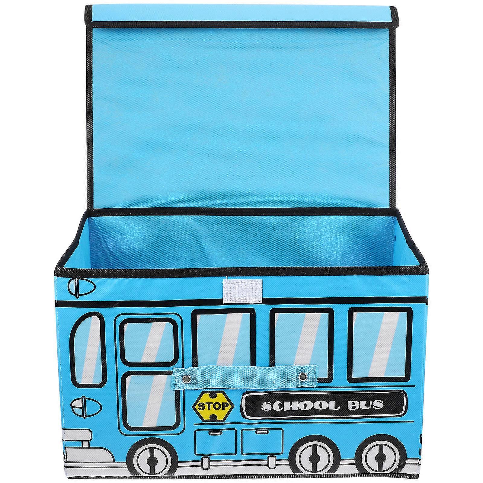 Sky-Blue Multi-Function Toy Storage Box for Kids Collecting