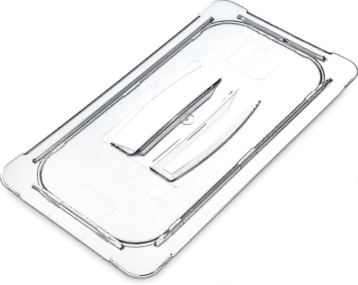 Soro Essentials Third Size Polycarbonate Solid Food Pan Lid with Handle, Clear - Compatible with Restaurant, Commercial, Hotel Use