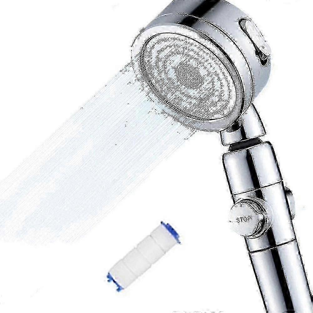 High Pressure Shower Head, With On/off Full Shutoff Push Button
