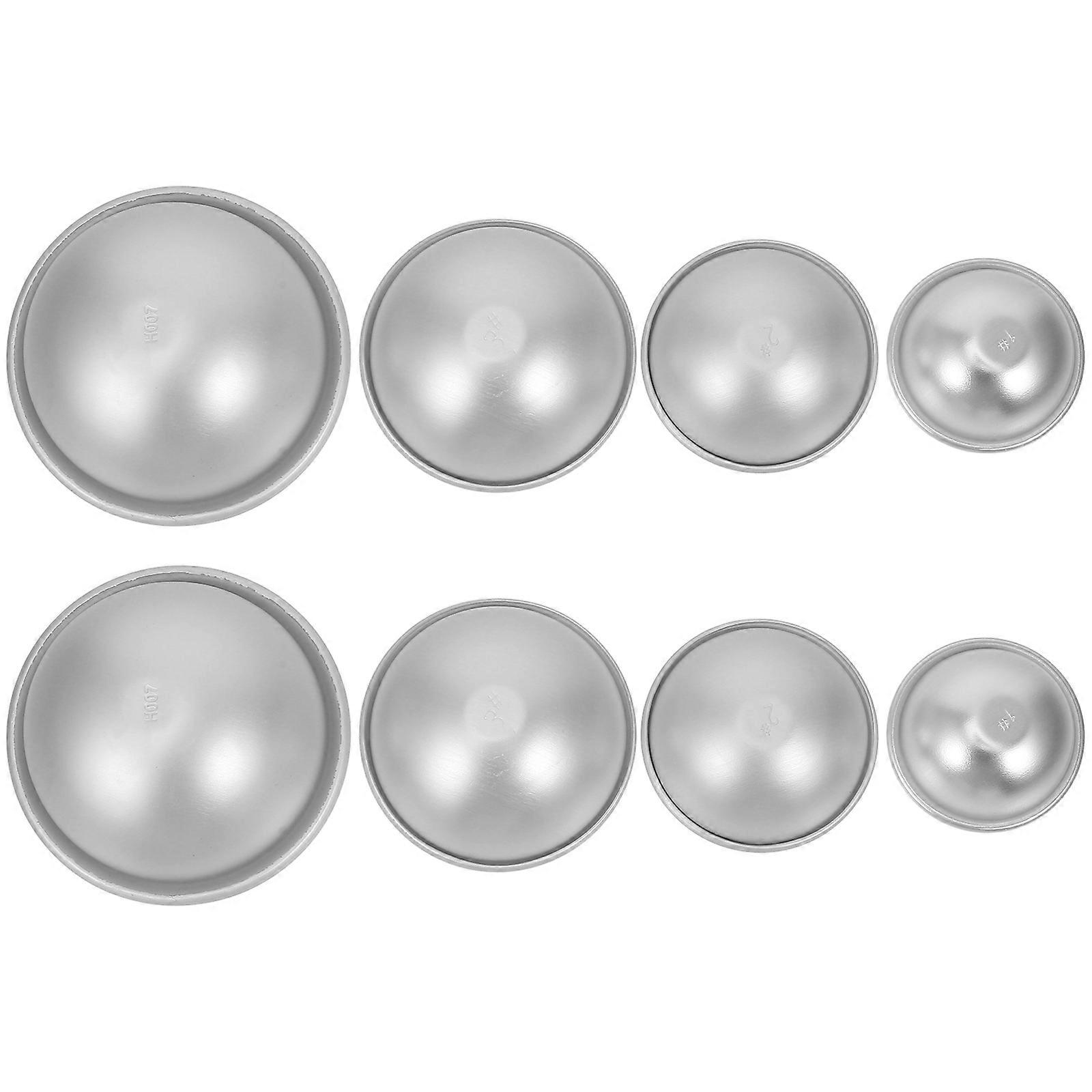 Aluminium Alloy Half Ball Mold 16 Pairs Perfect For Professional Use Handmade Crafts Durable Silver