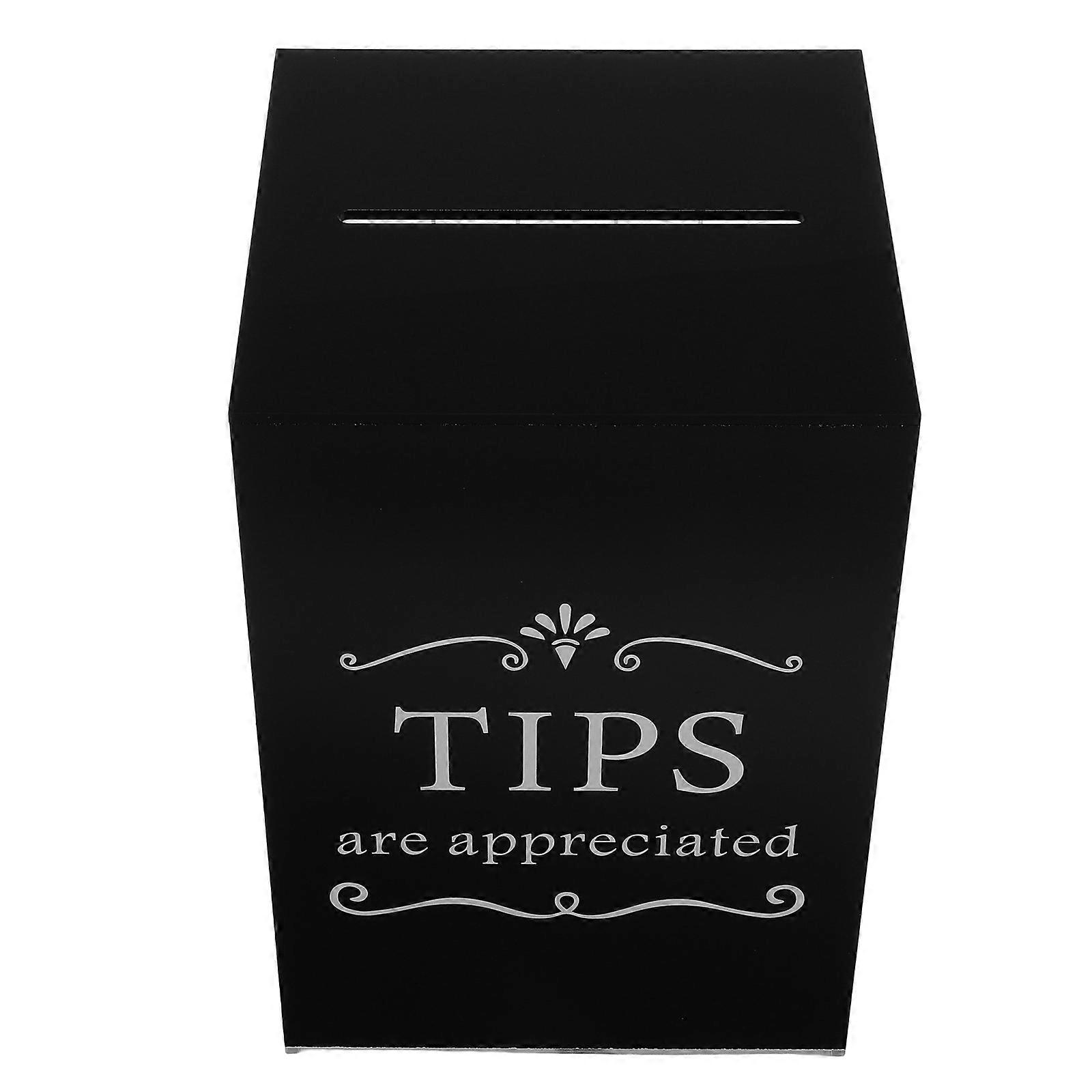 Secure Storage Rectangular Acrylic Money Box Transparent Tip Collection Container For Charity Organizations 2Pcs