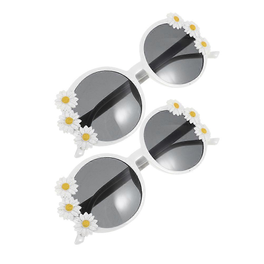 6Pcs Funny Hawaiian Sunflower Sunglasses Decorative Use For Adults Beach Parties And Luaus With Comfortable Fit