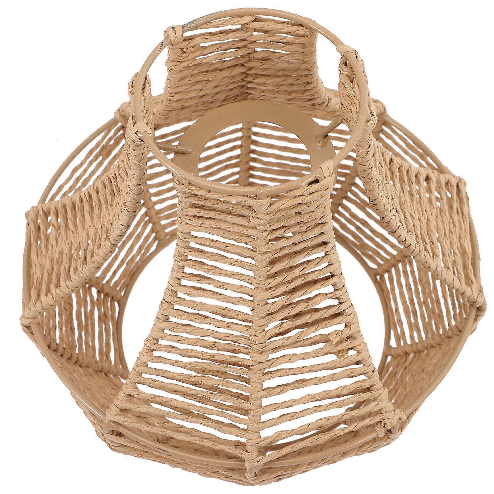 Pendant Light Shade Decorative Rattan Lamp Shade for Home Use 2Pcs
