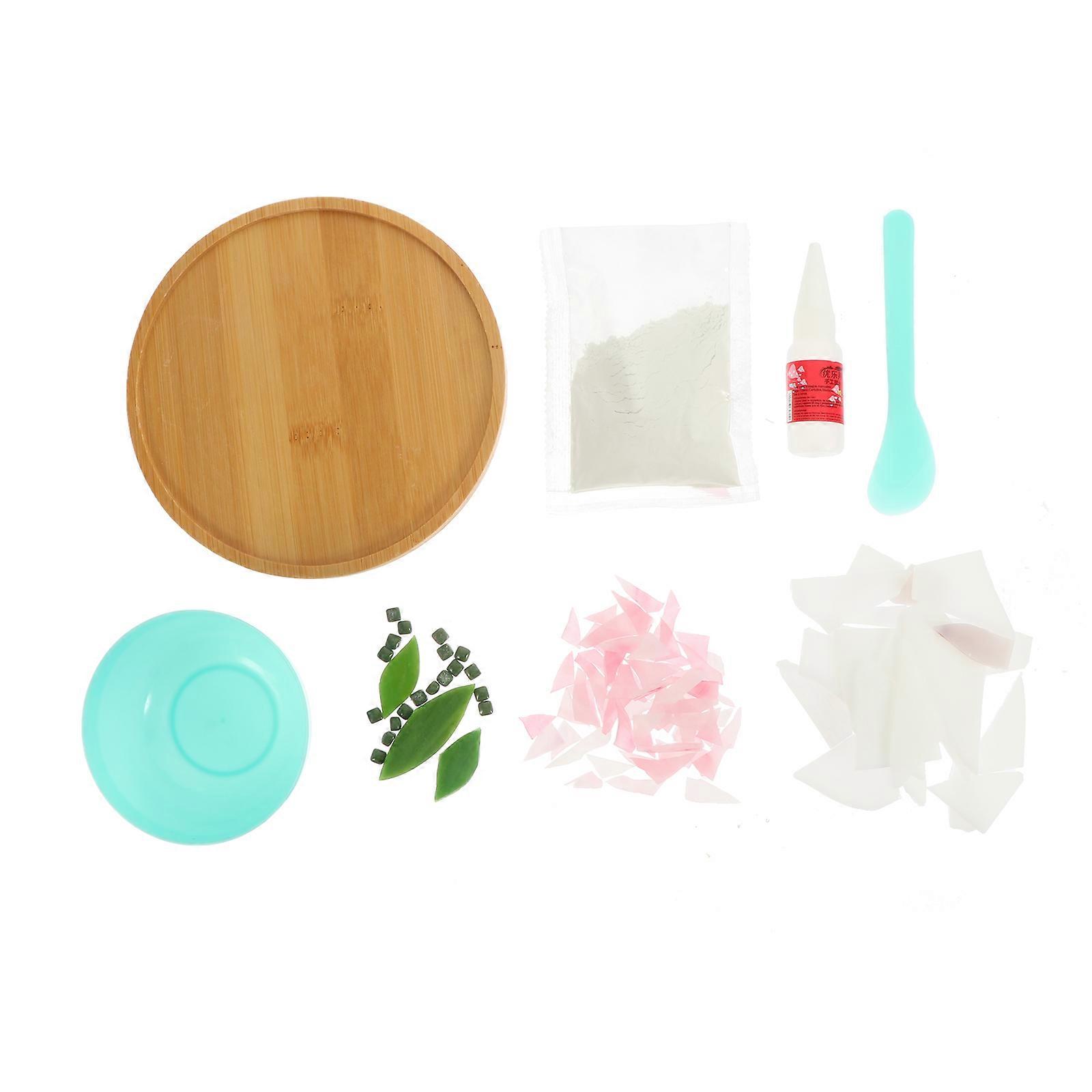 DIY Wooden Mosaic Cup Mat for Home Decor with 1Set Materials